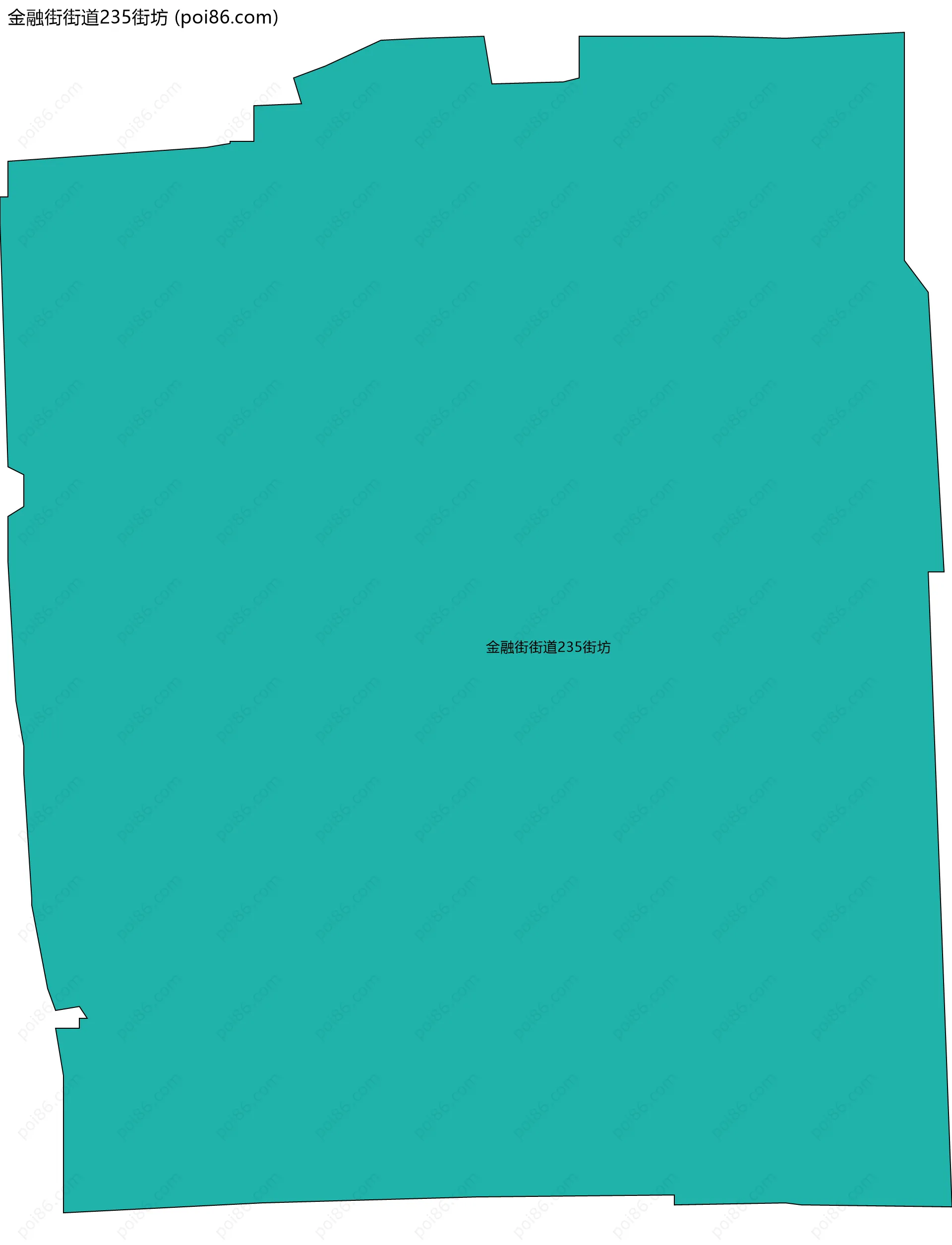 金融街街道235街坊边界地图