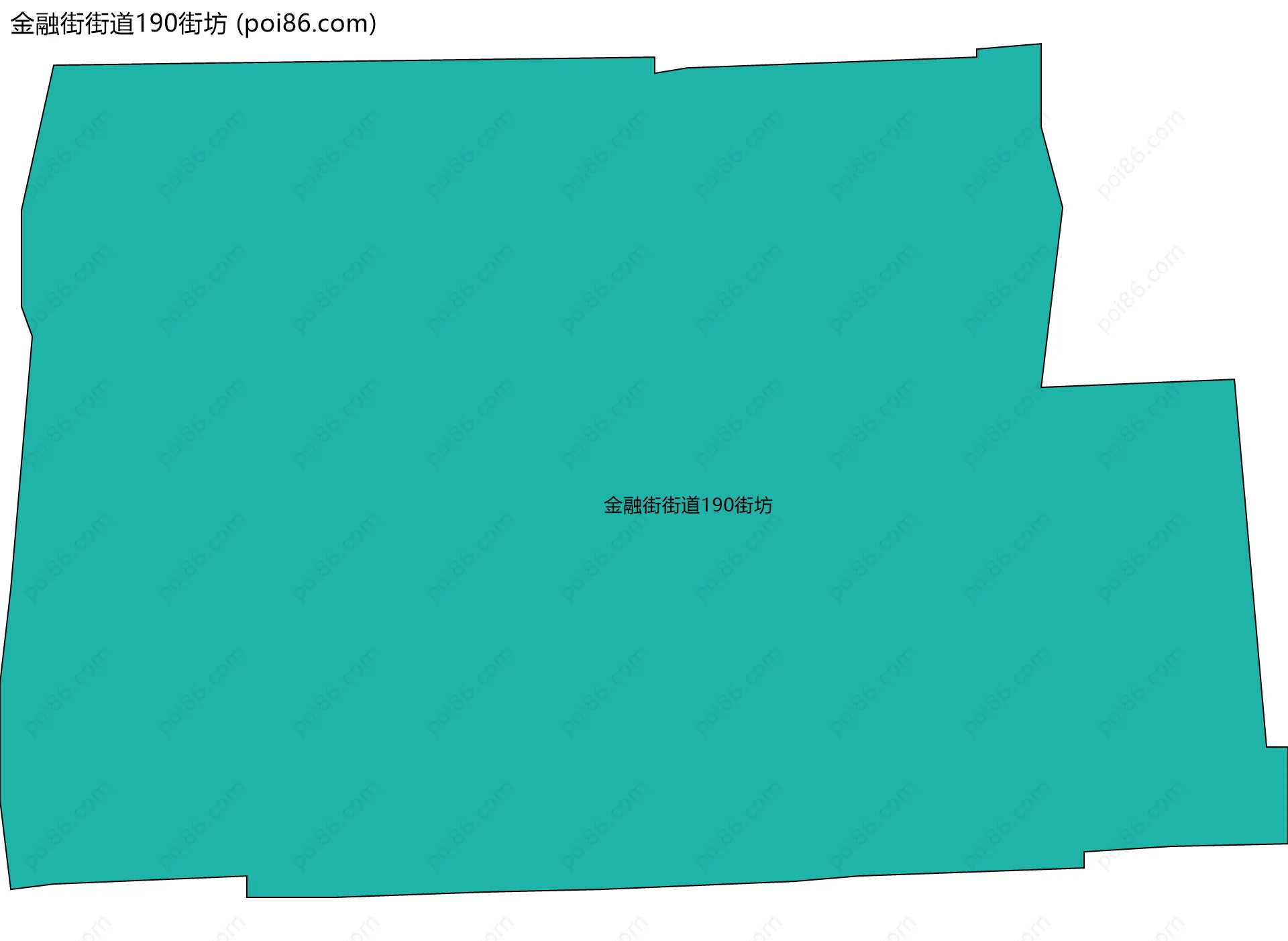 金融街街道190街坊边界地图
