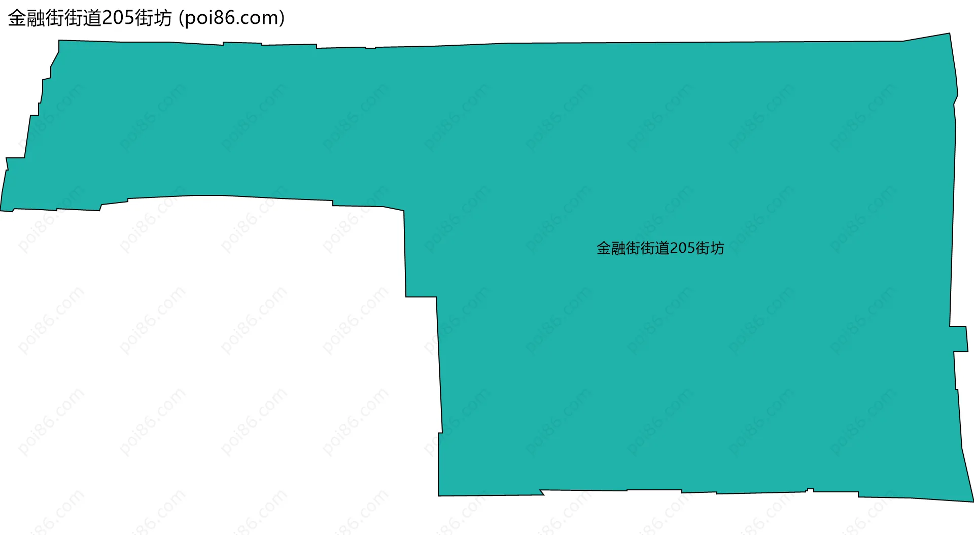 金融街街道205街坊边界地图
