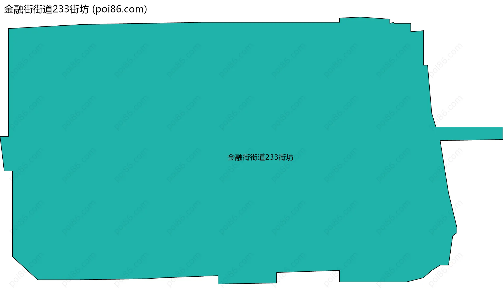 金融街街道233街坊边界地图