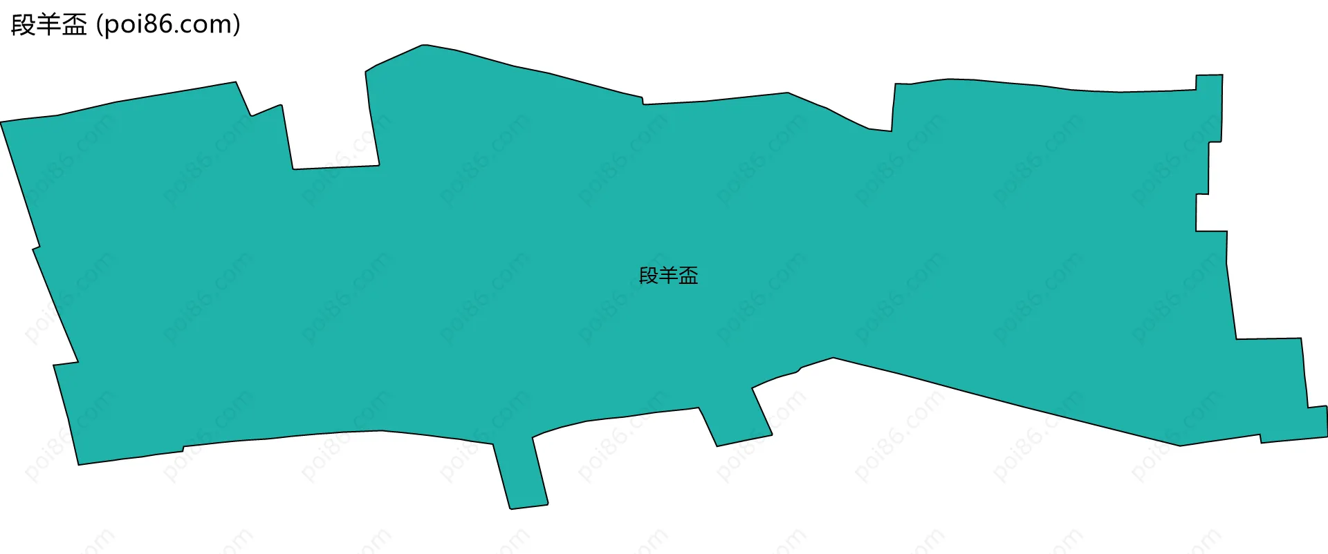 段羊盃边界地图