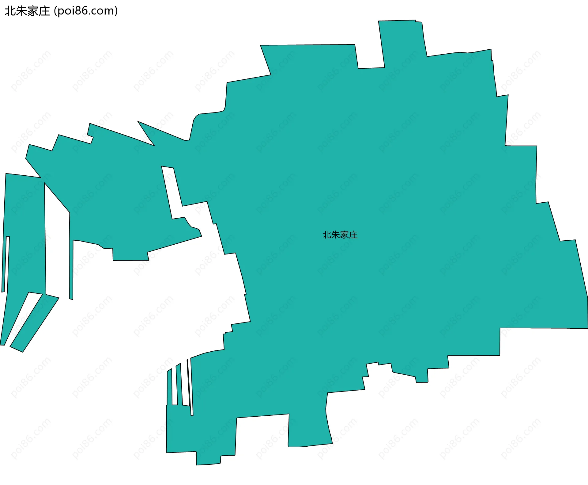 北朱家庄边界地图