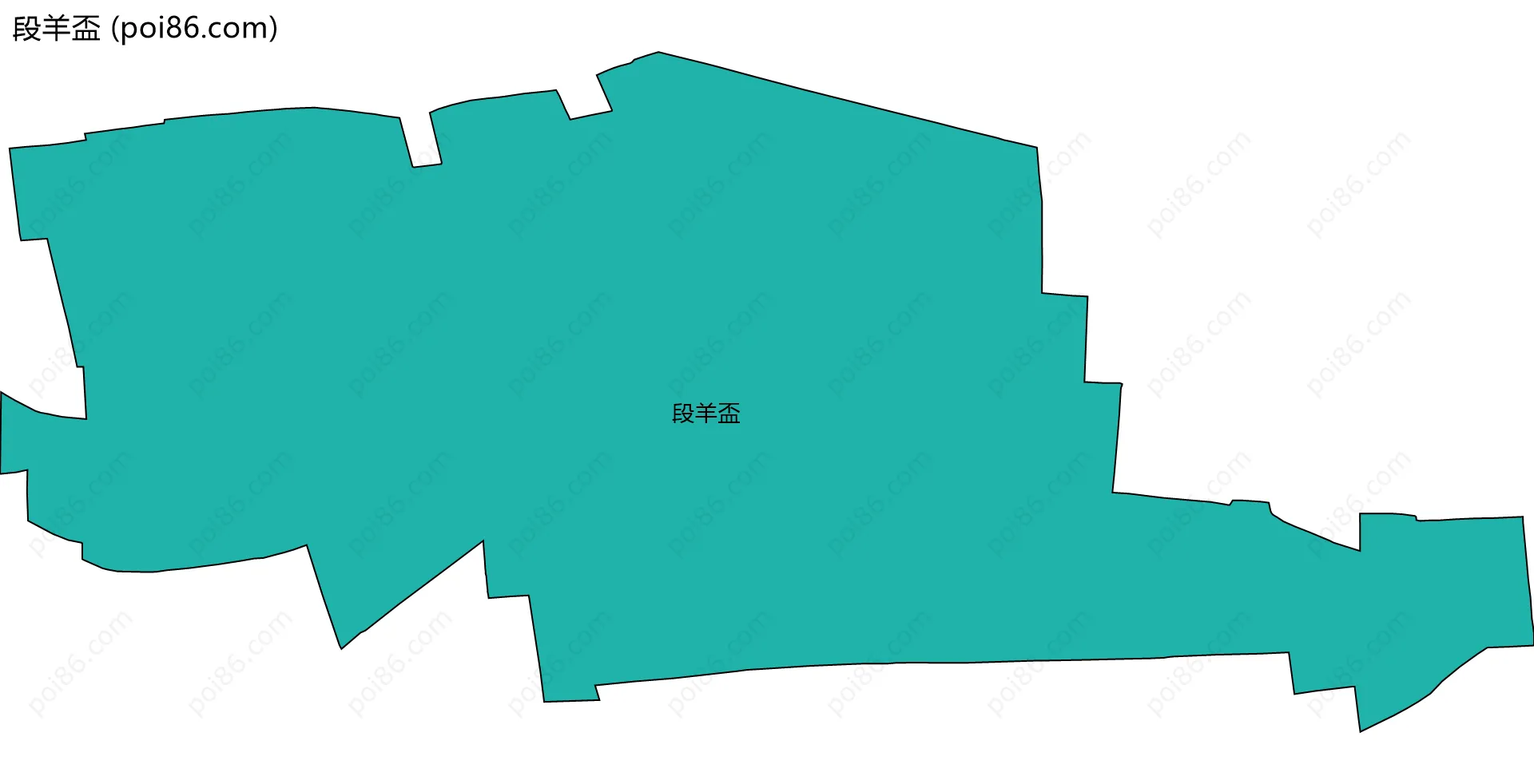 段羊盃边界地图