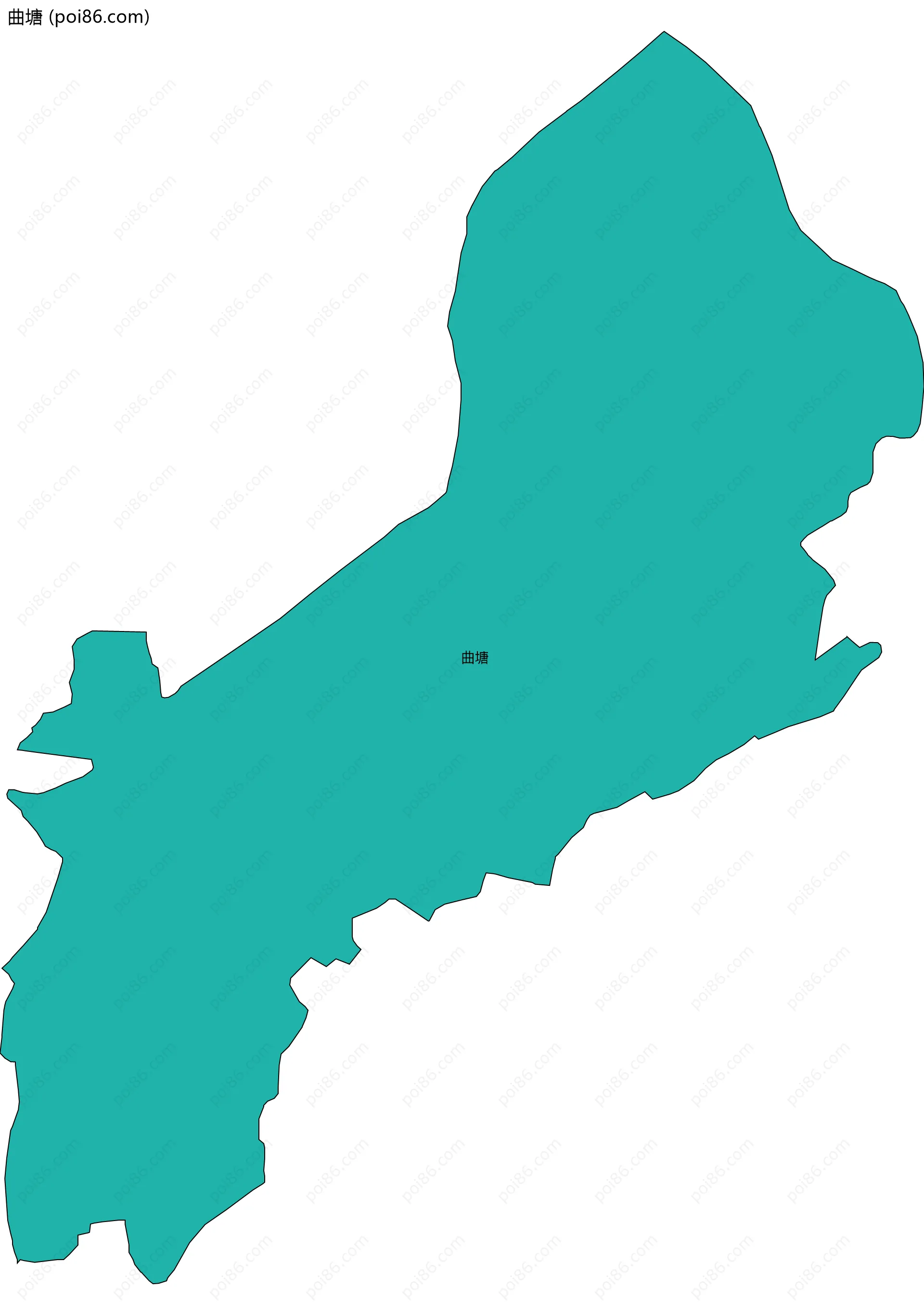 曲塘边界地图