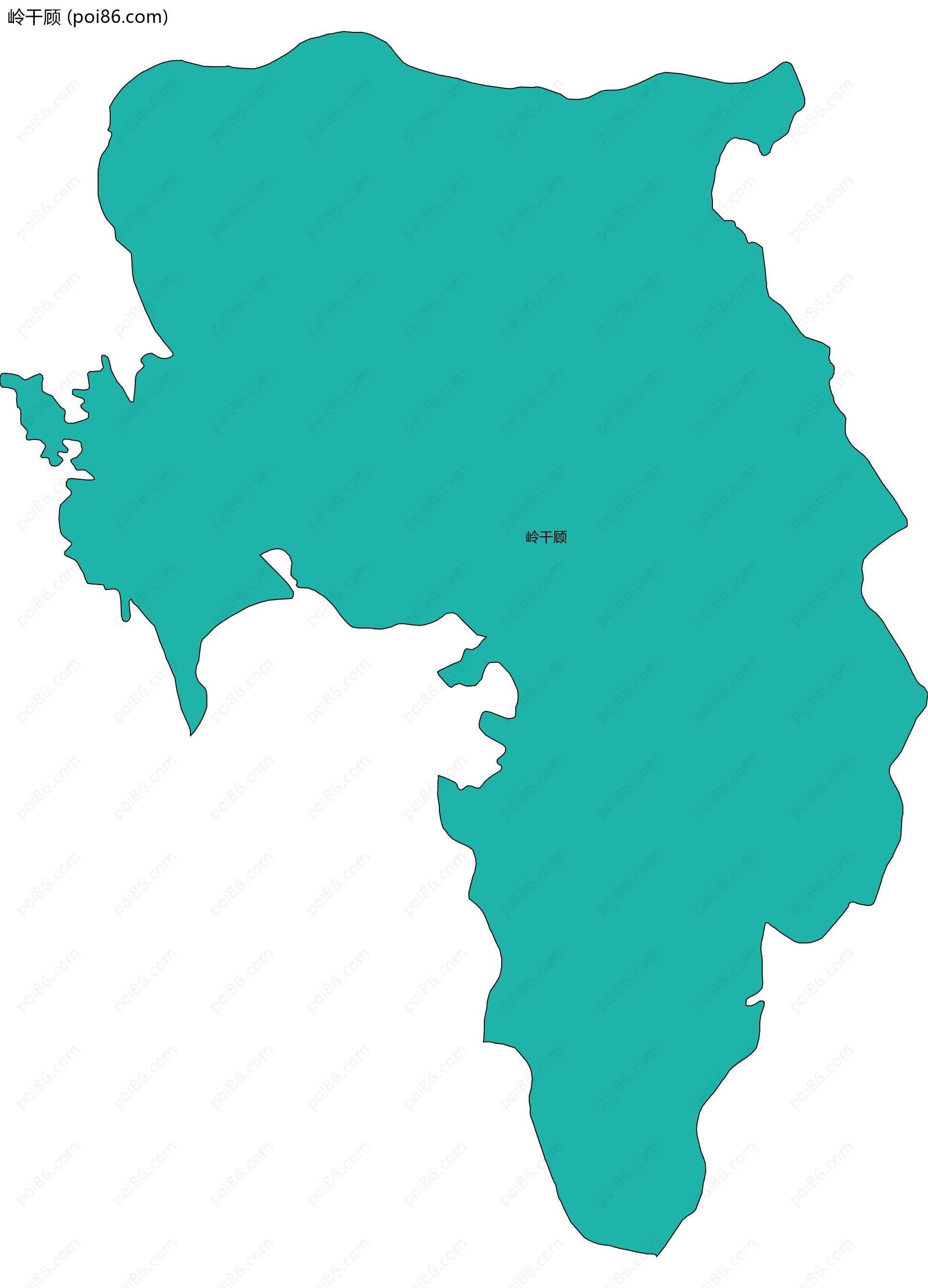 岭干顾边界地图