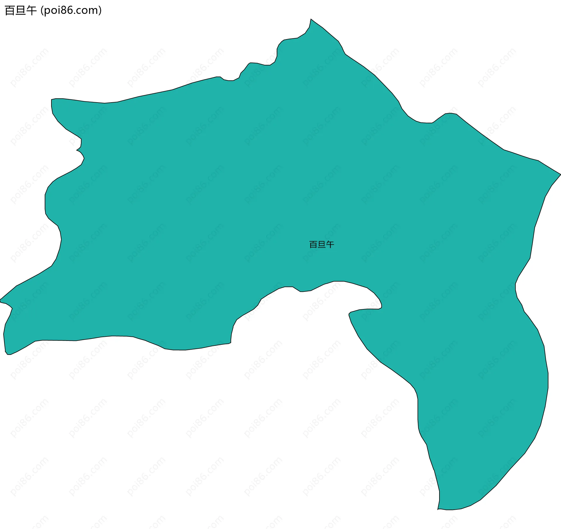 百旦午边界地图