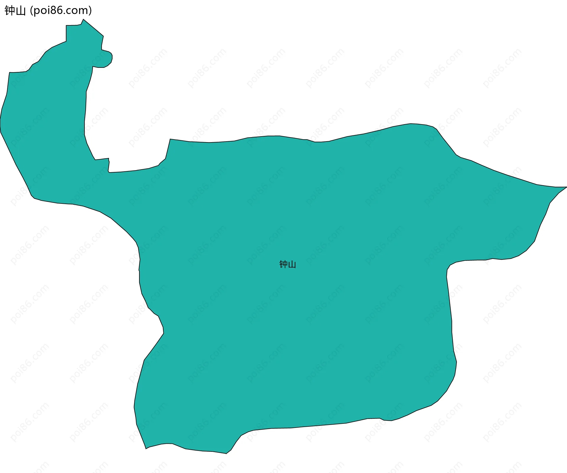 钟山边界地图