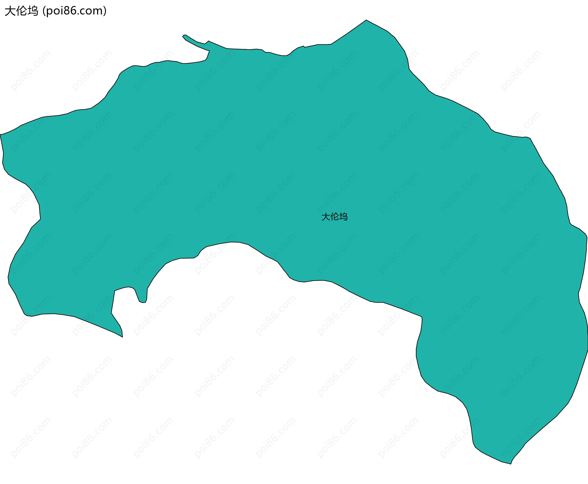 大伦坞边界地图