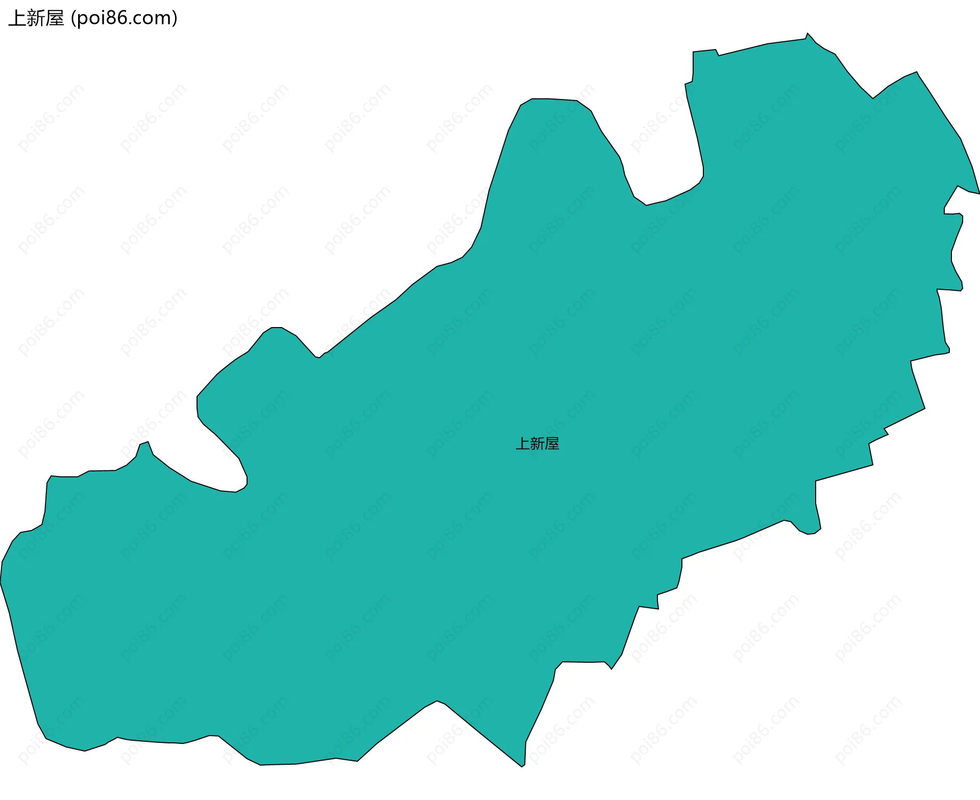 上新屋边界地图