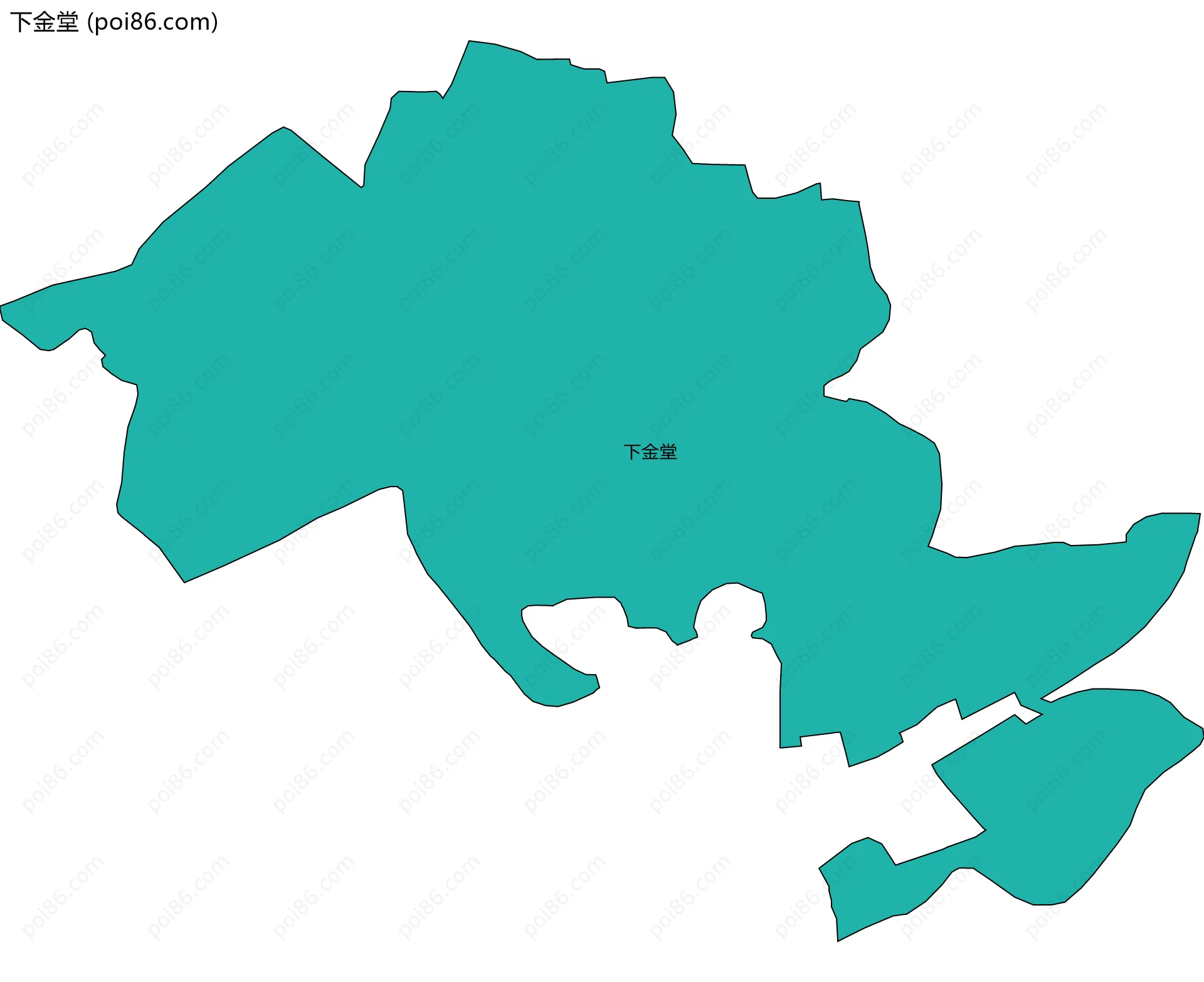 下金堂边界地图