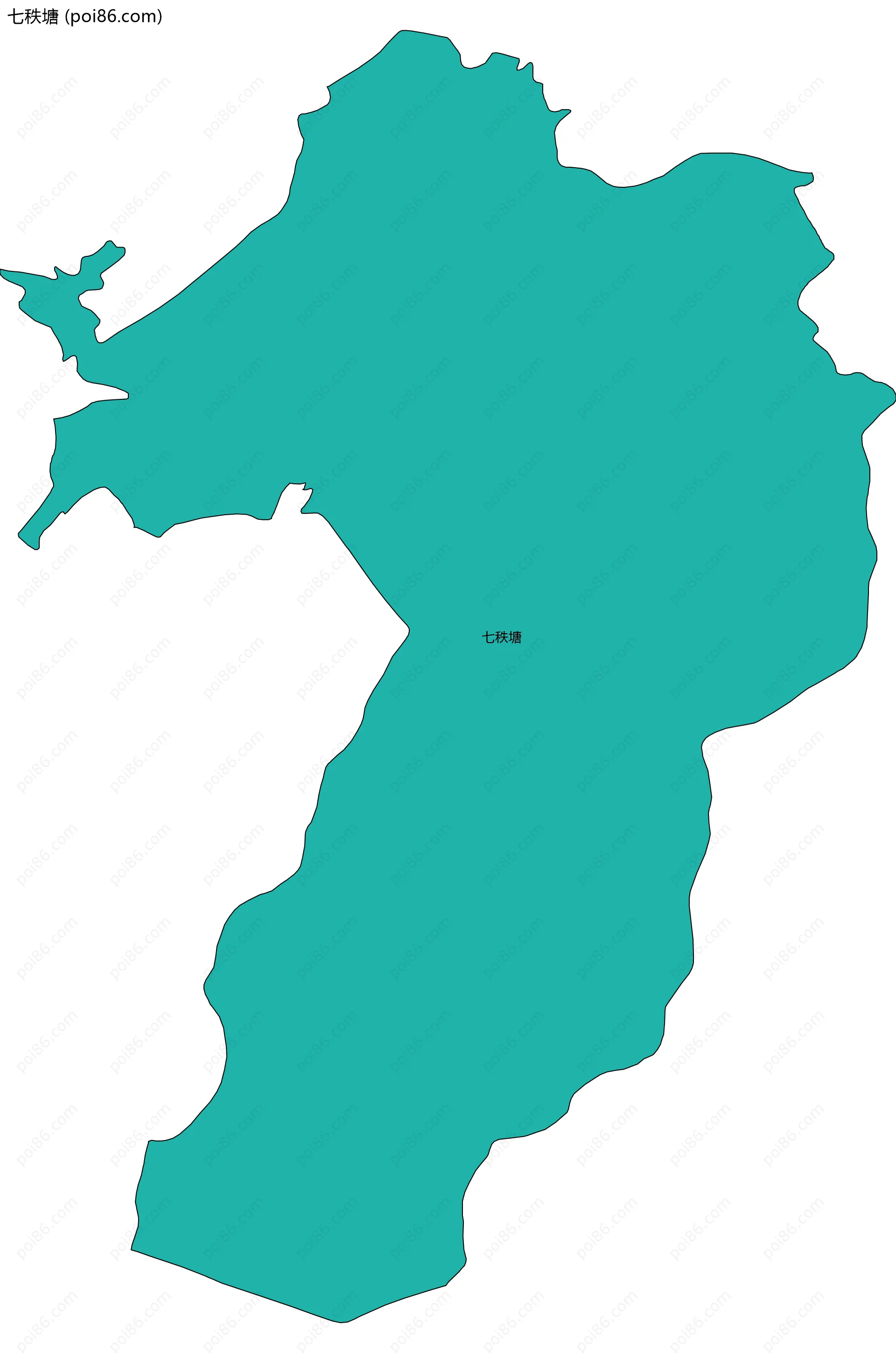 七秩塘边界地图
