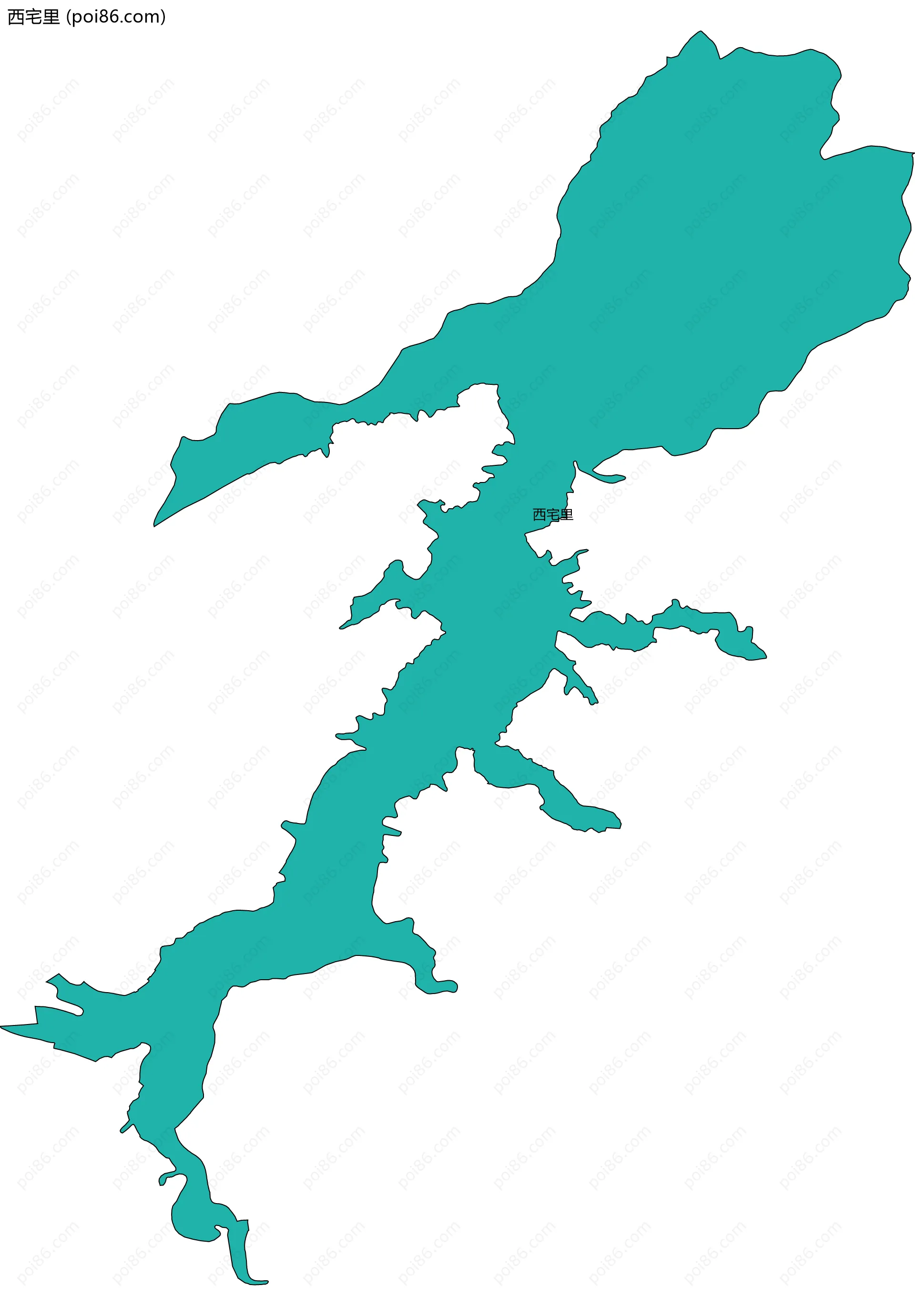 西宅里边界地图