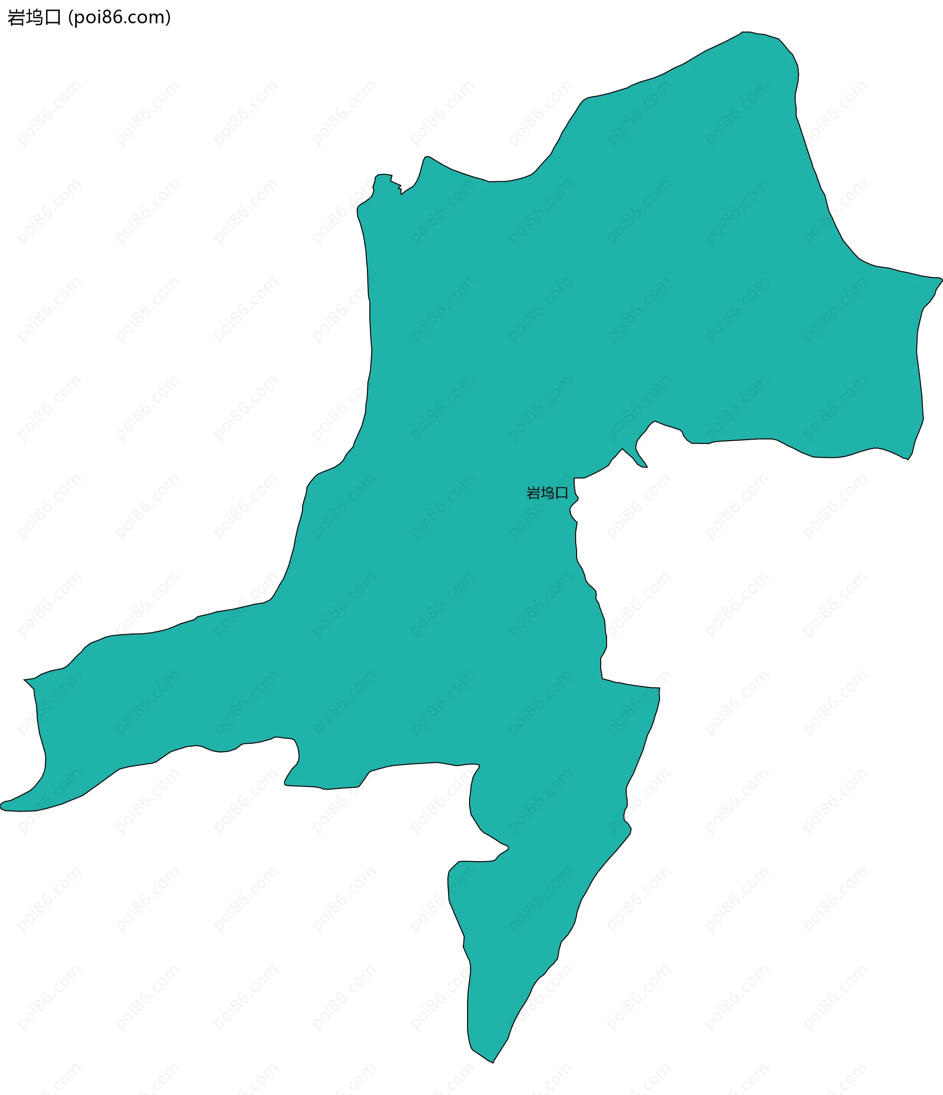 岩坞口边界地图