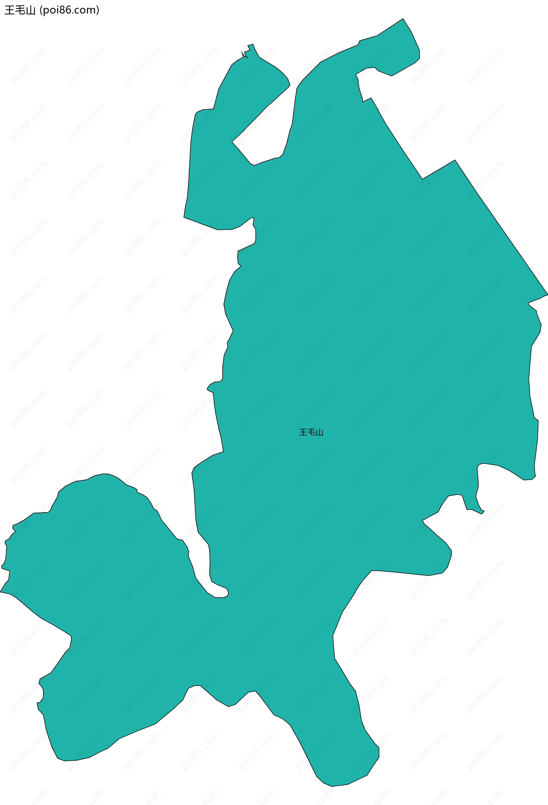 王毛山边界地图