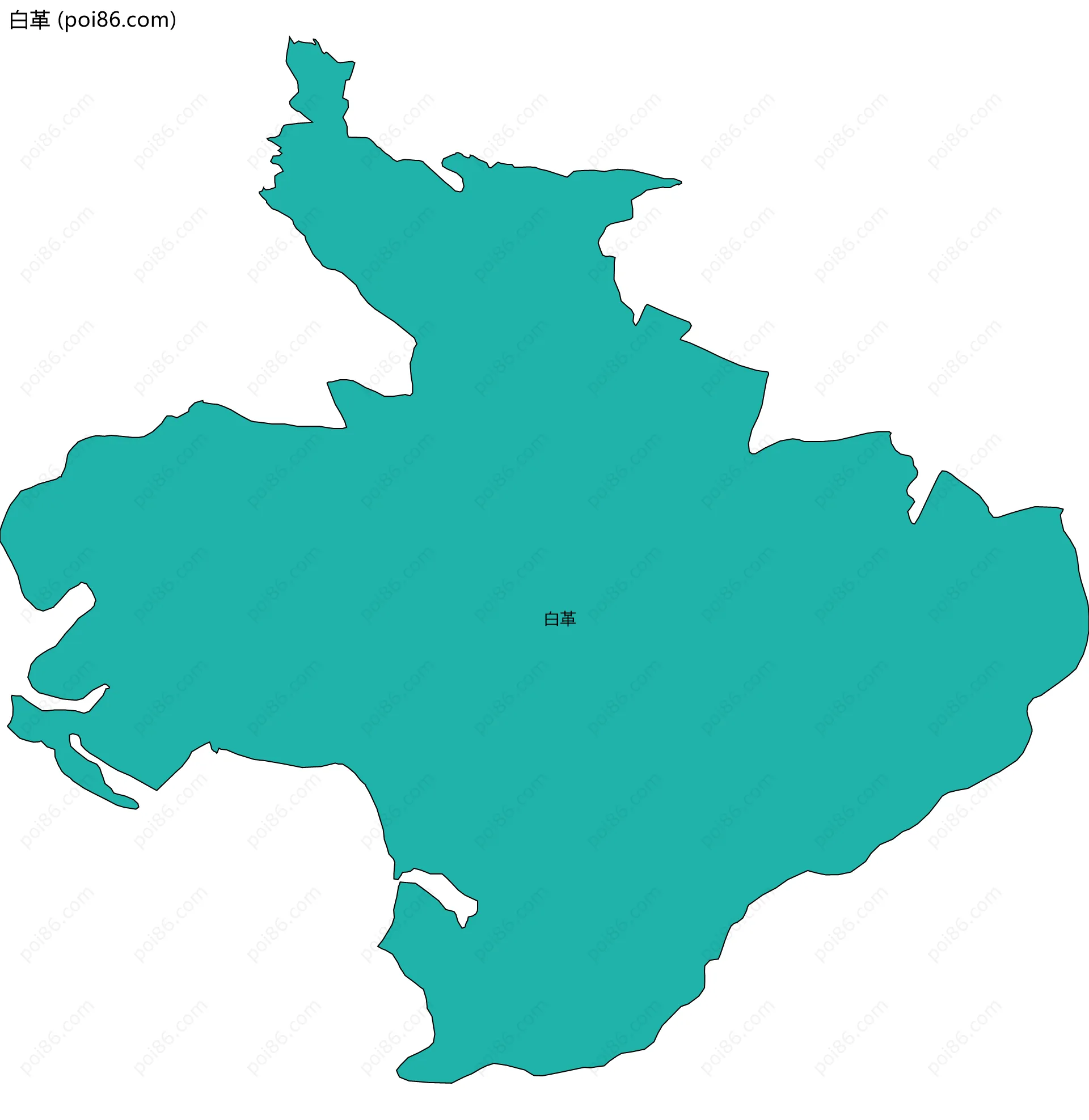 白革边界地图