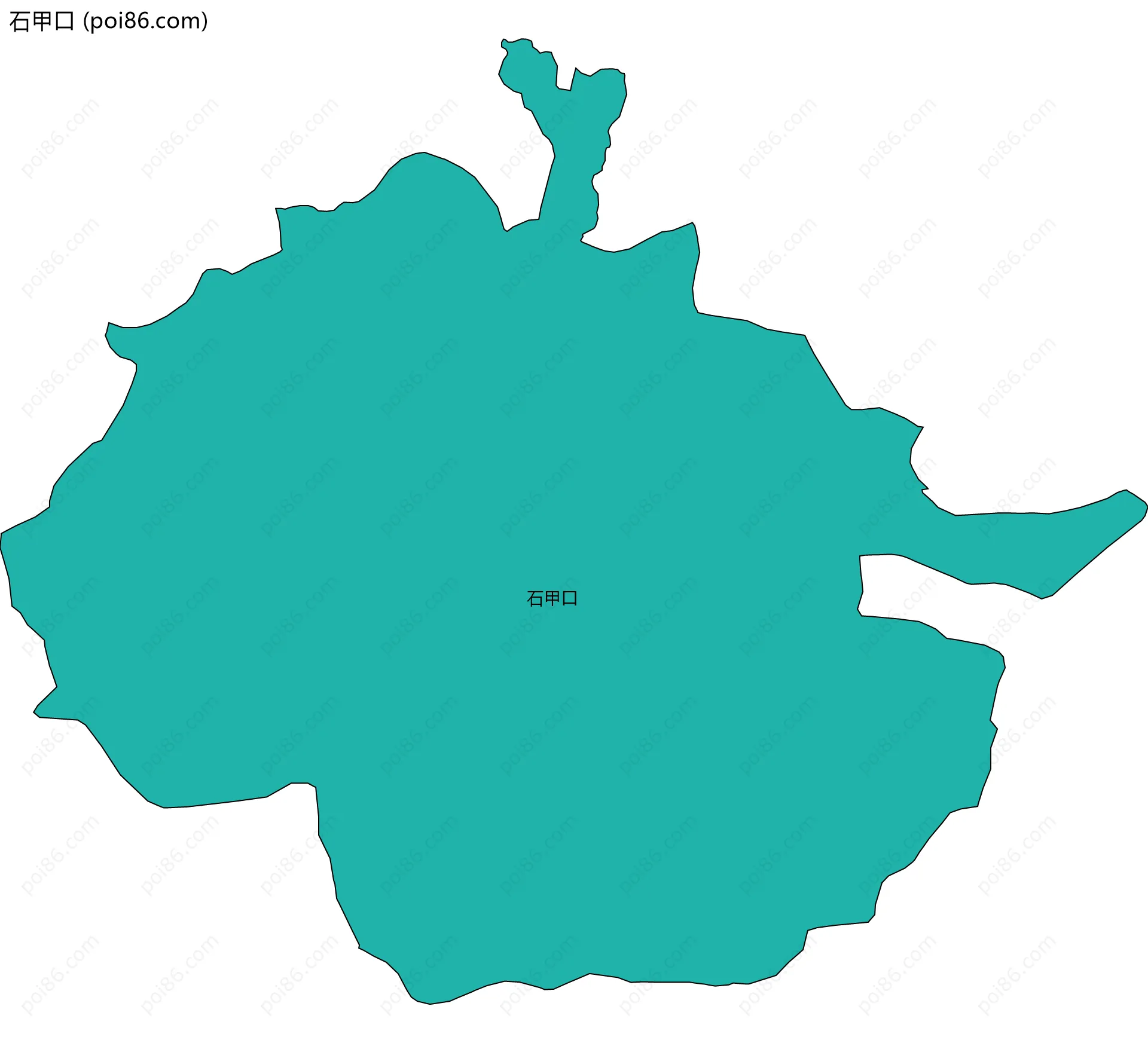 石甲口边界地图
