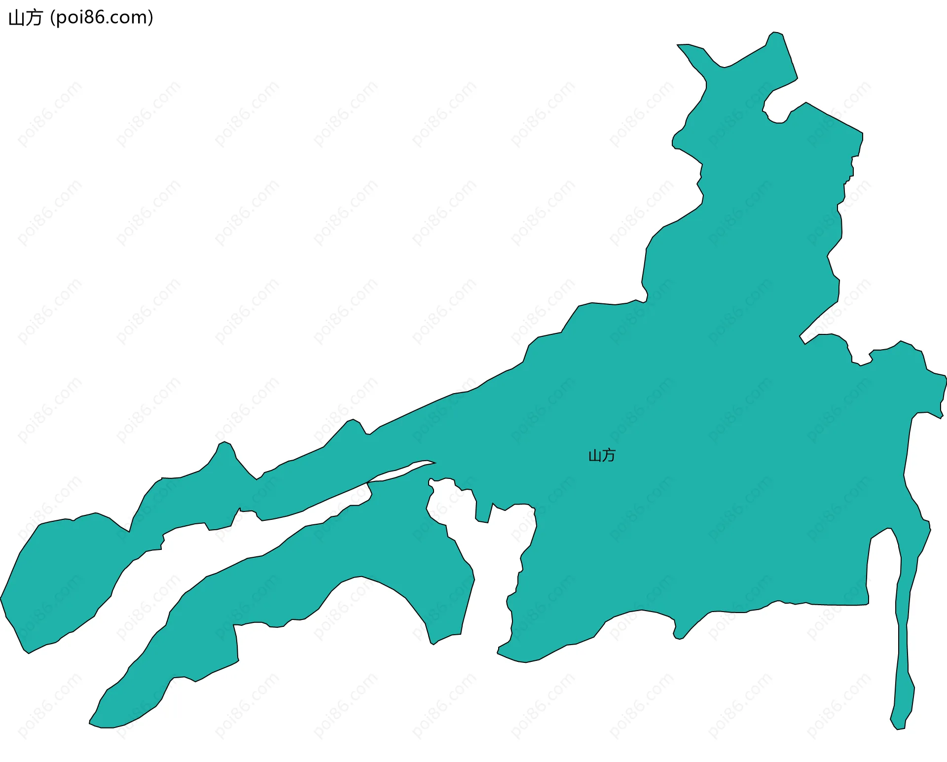 山方边界地图
