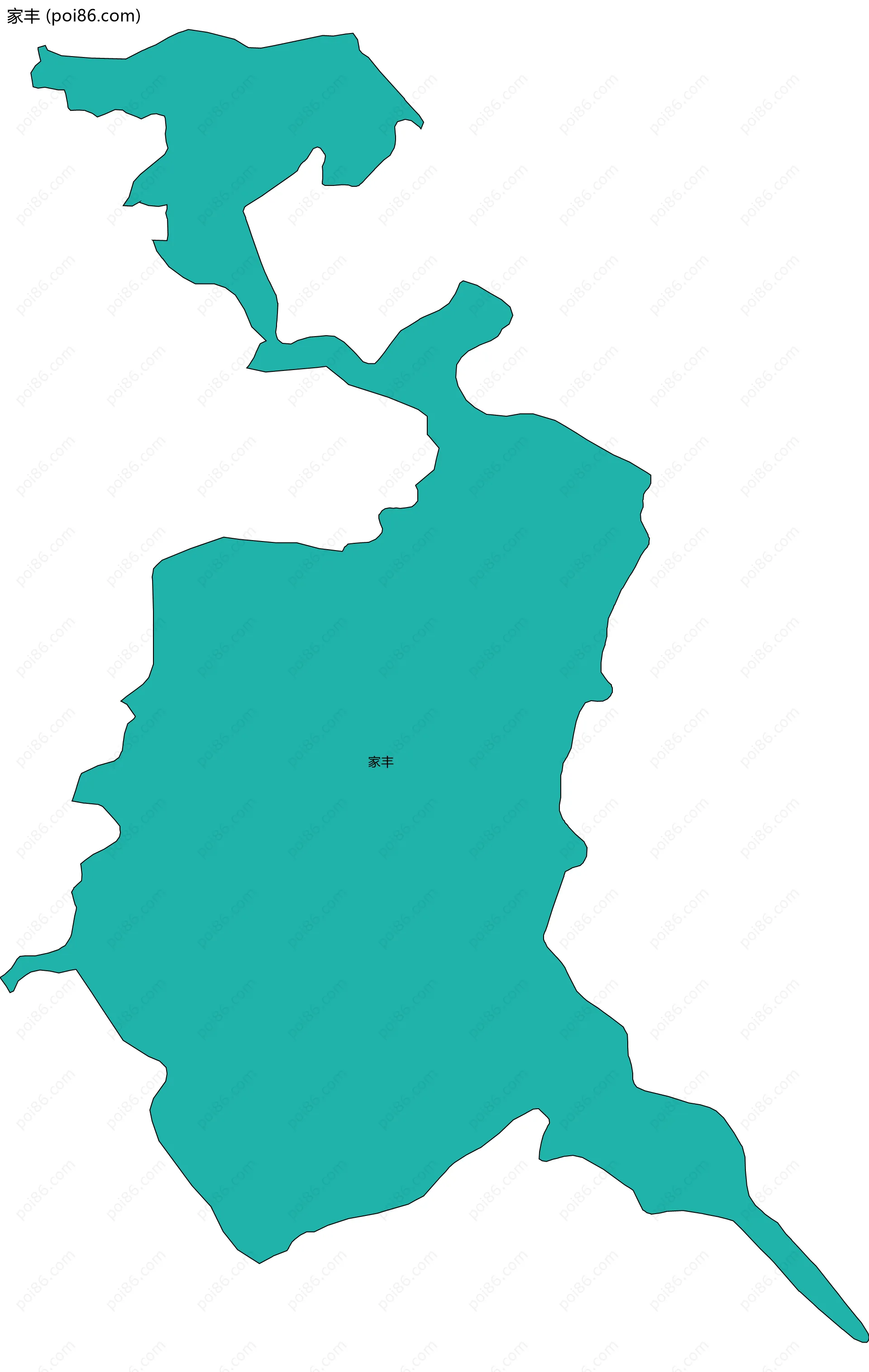家丰边界地图