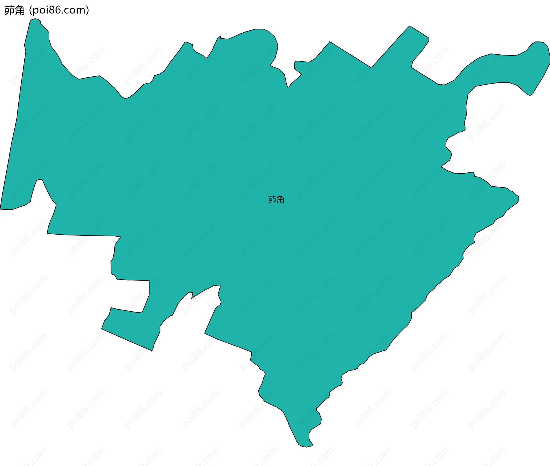 茆角边界地图