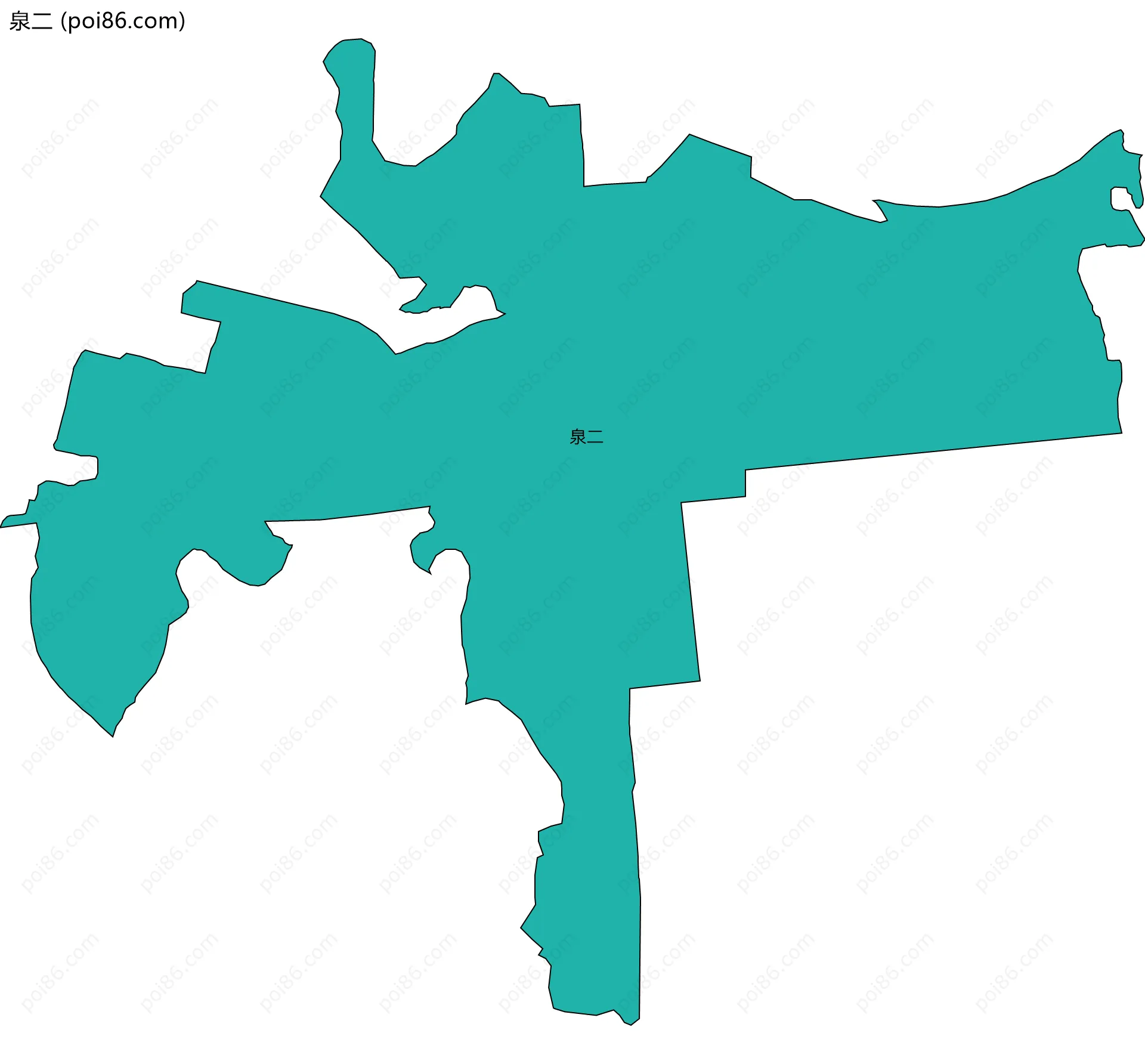 泉二边界地图