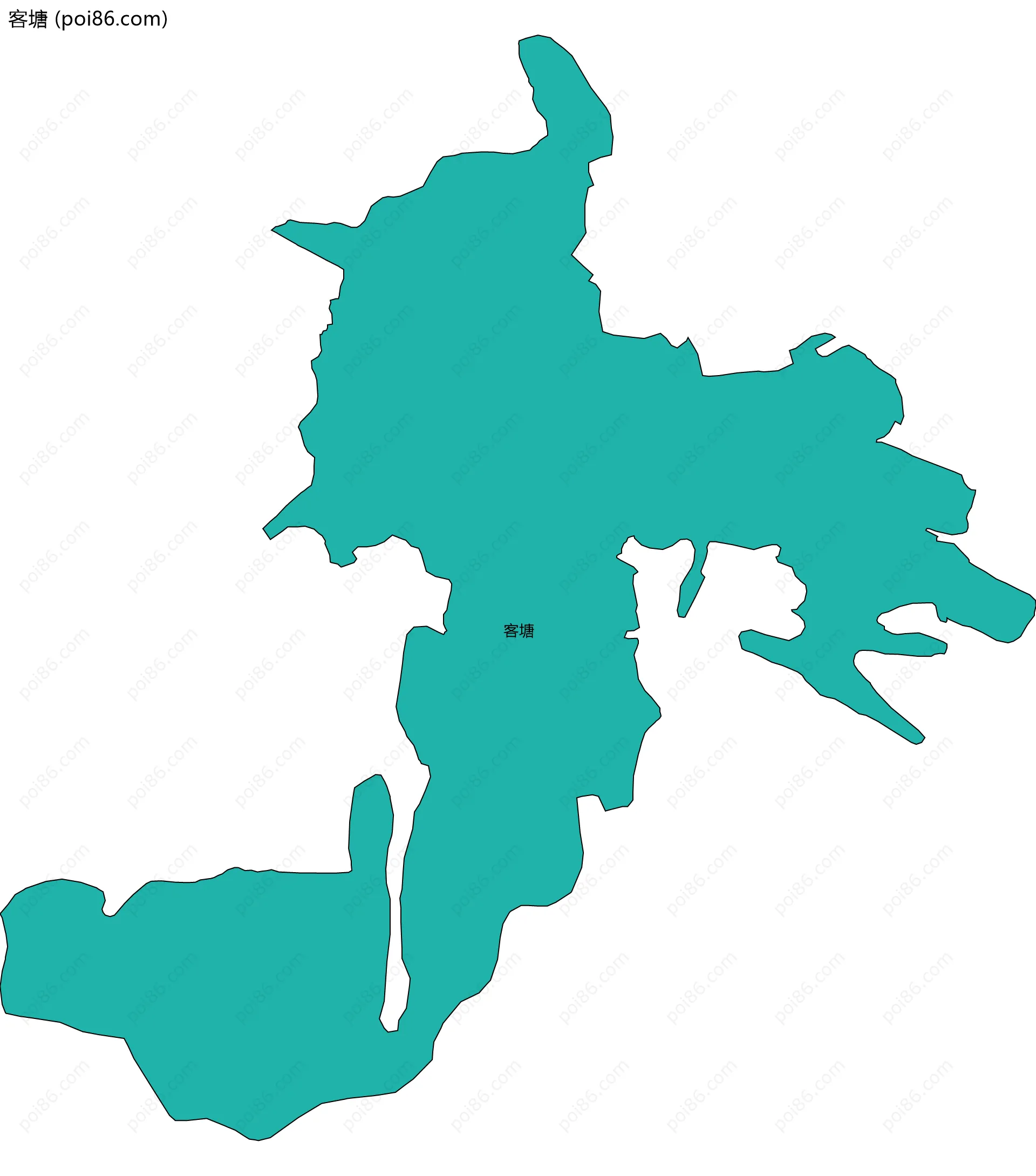 客塘边界地图