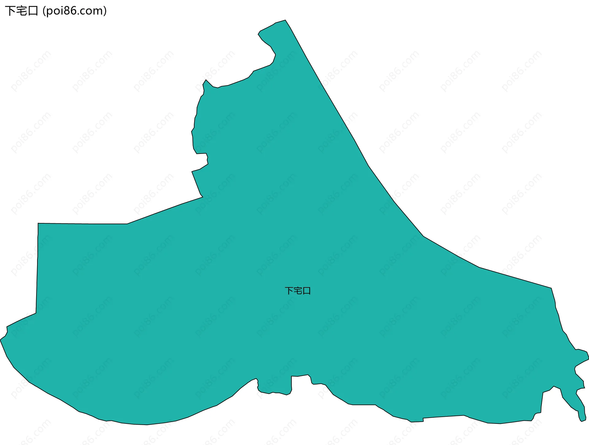下宅口边界地图