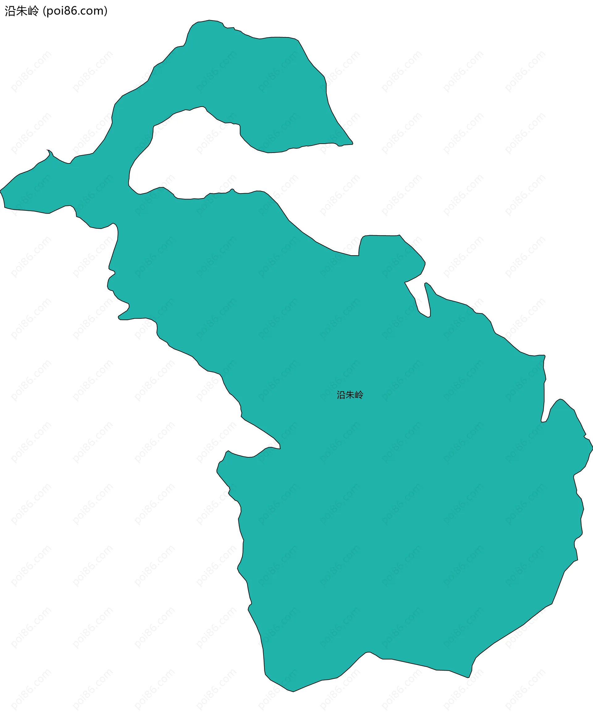 沿朱岭边界地图
