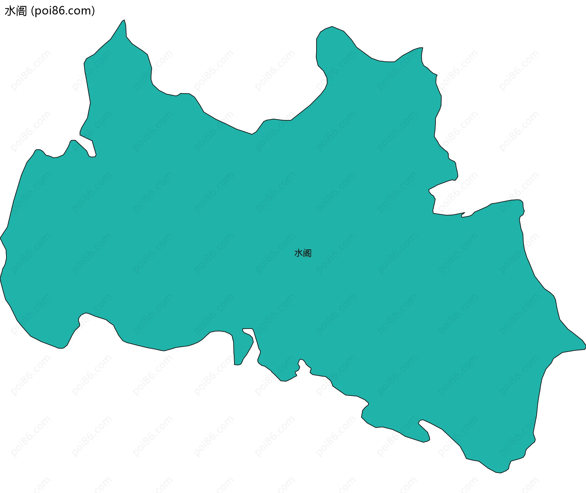 水阁边界地图