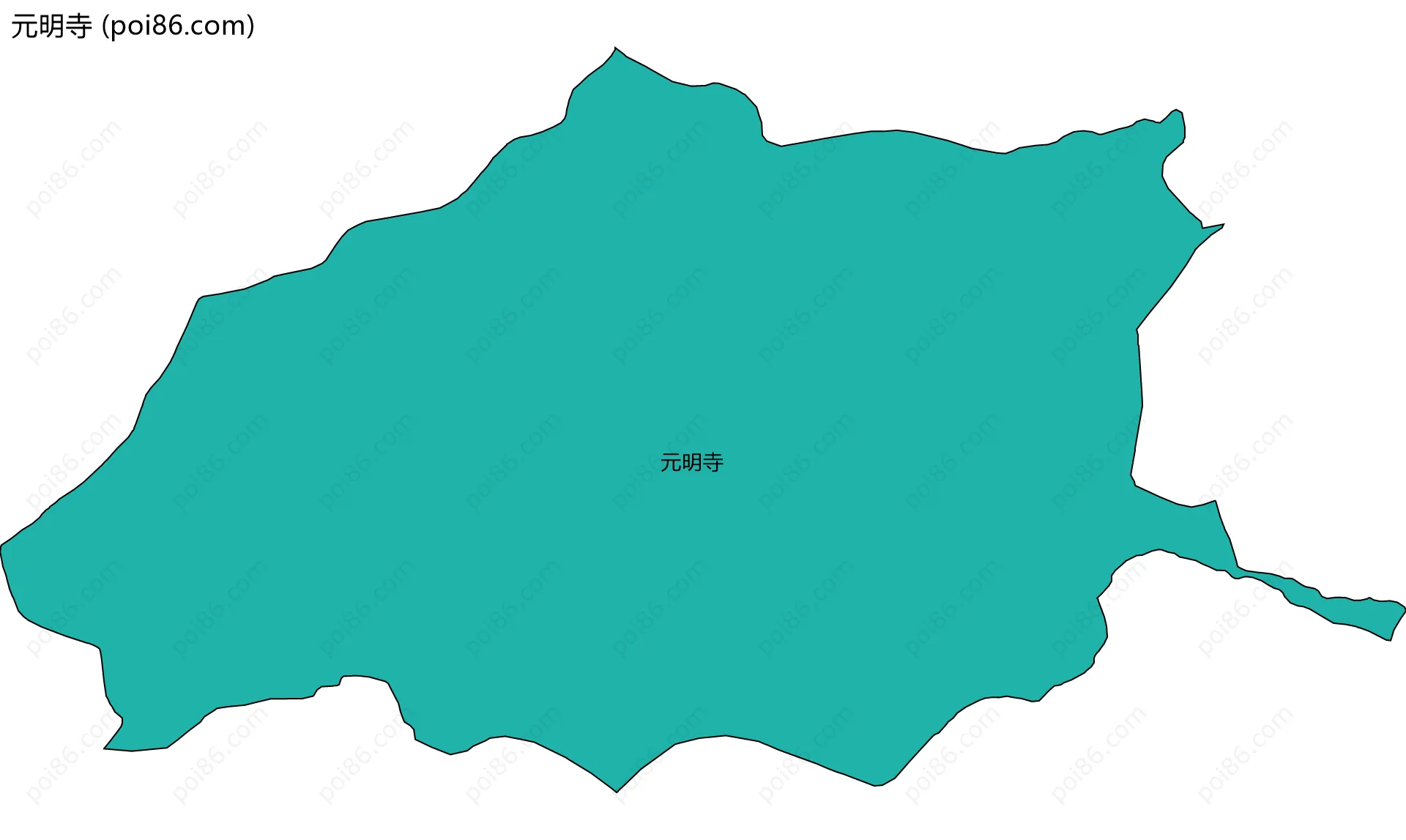 元明寺边界地图