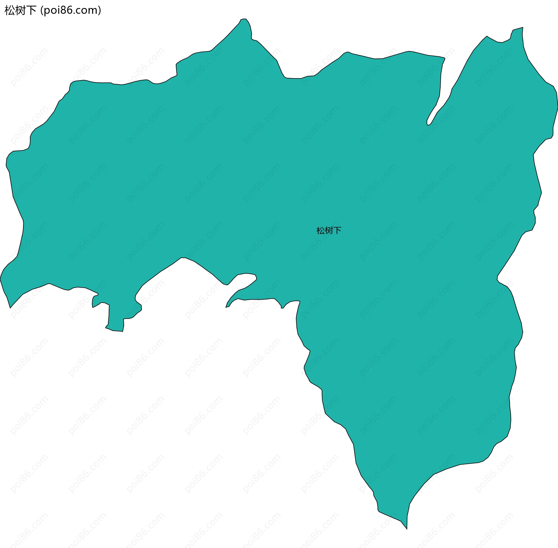 松树下边界地图
