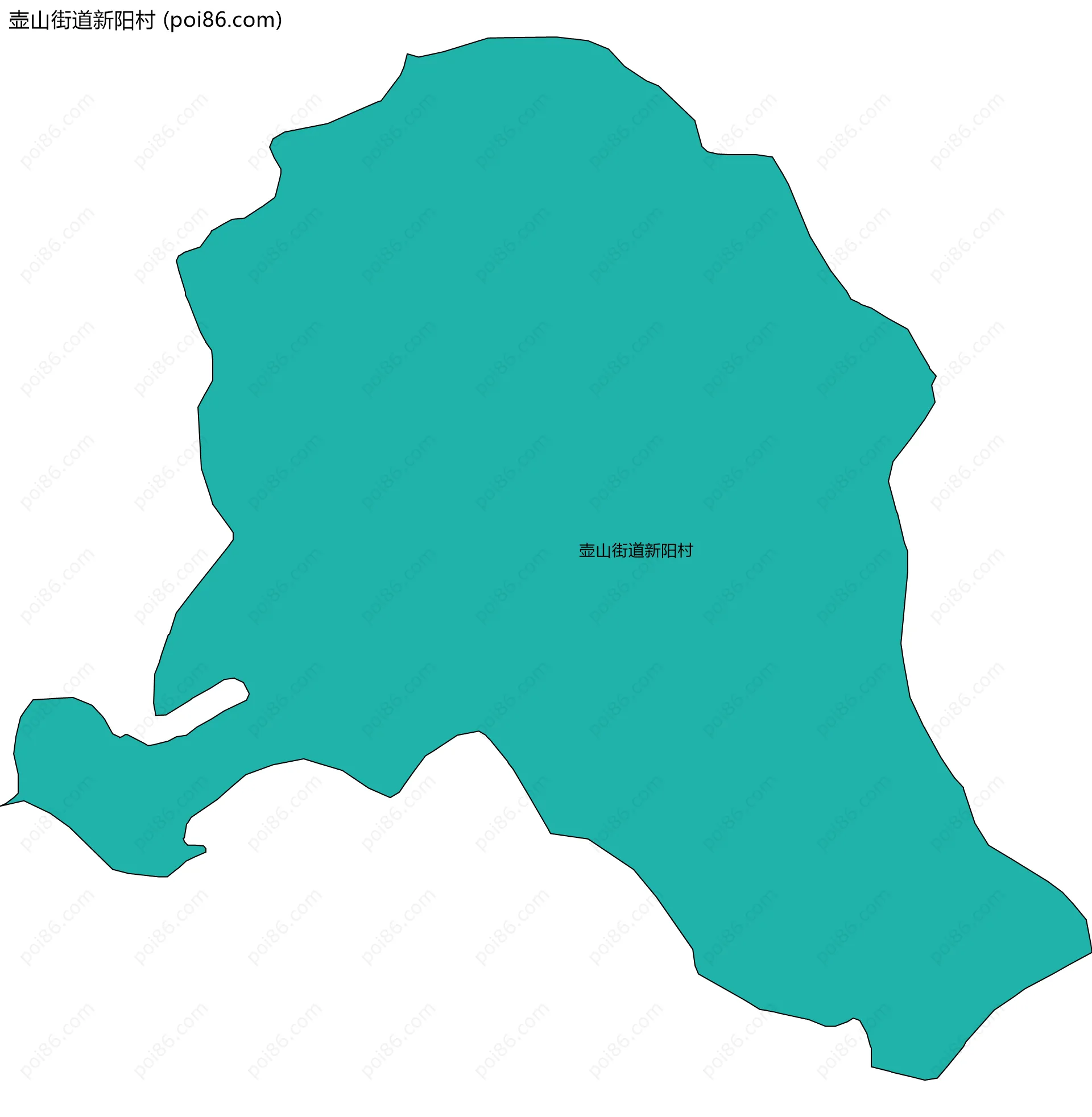 壶山街道新阳村边界地图