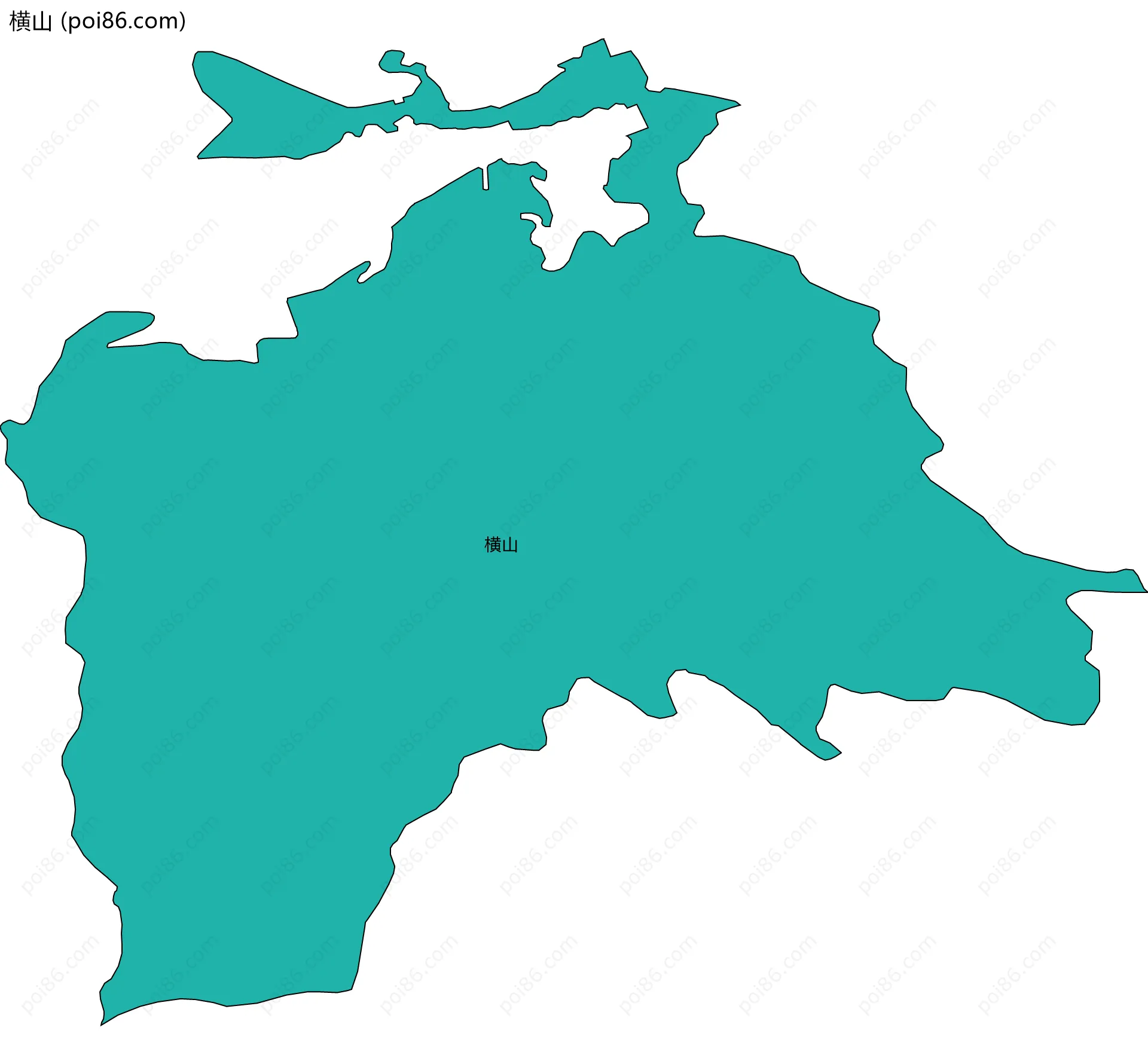 横山边界地图