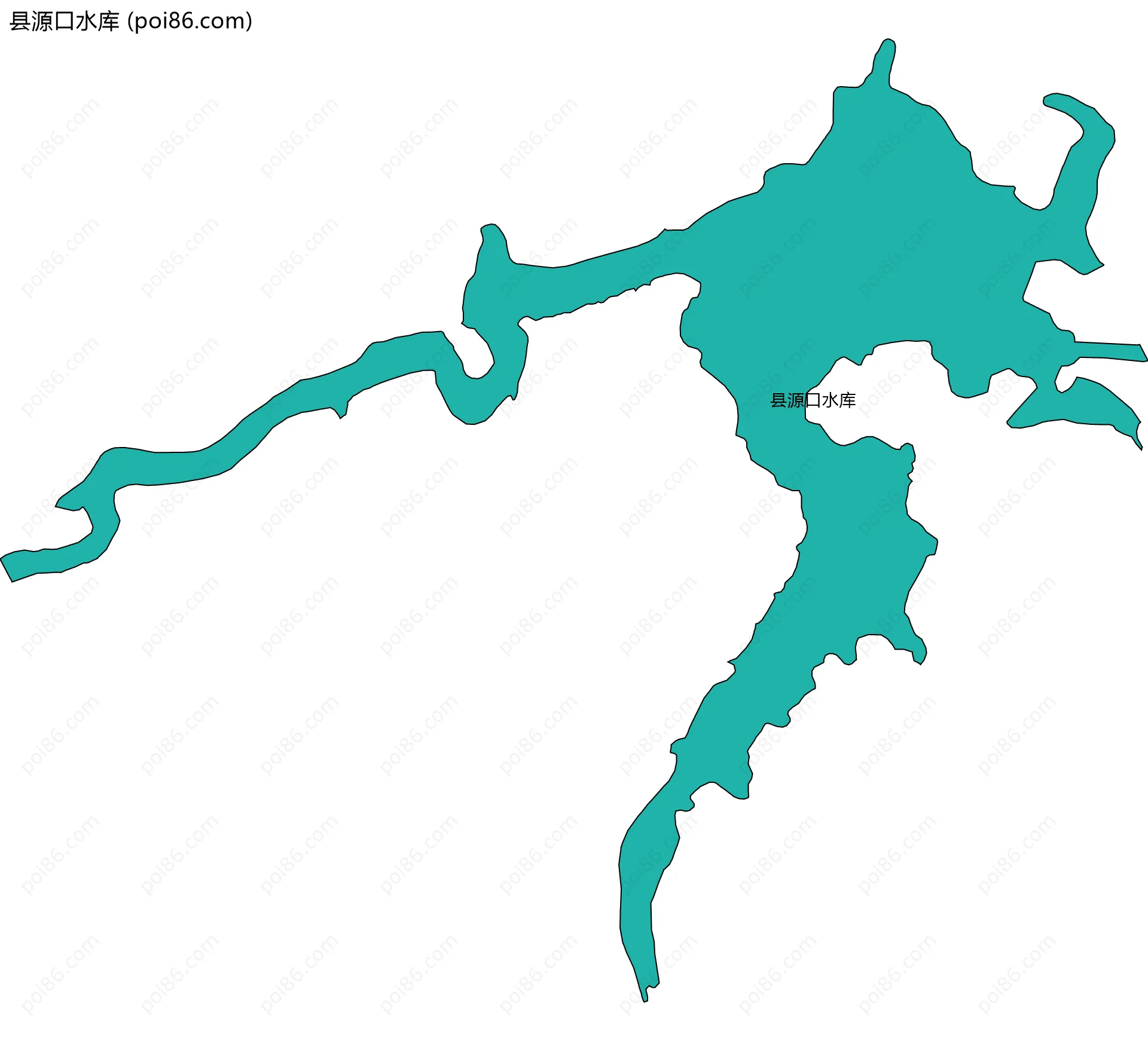 县源口水库边界地图