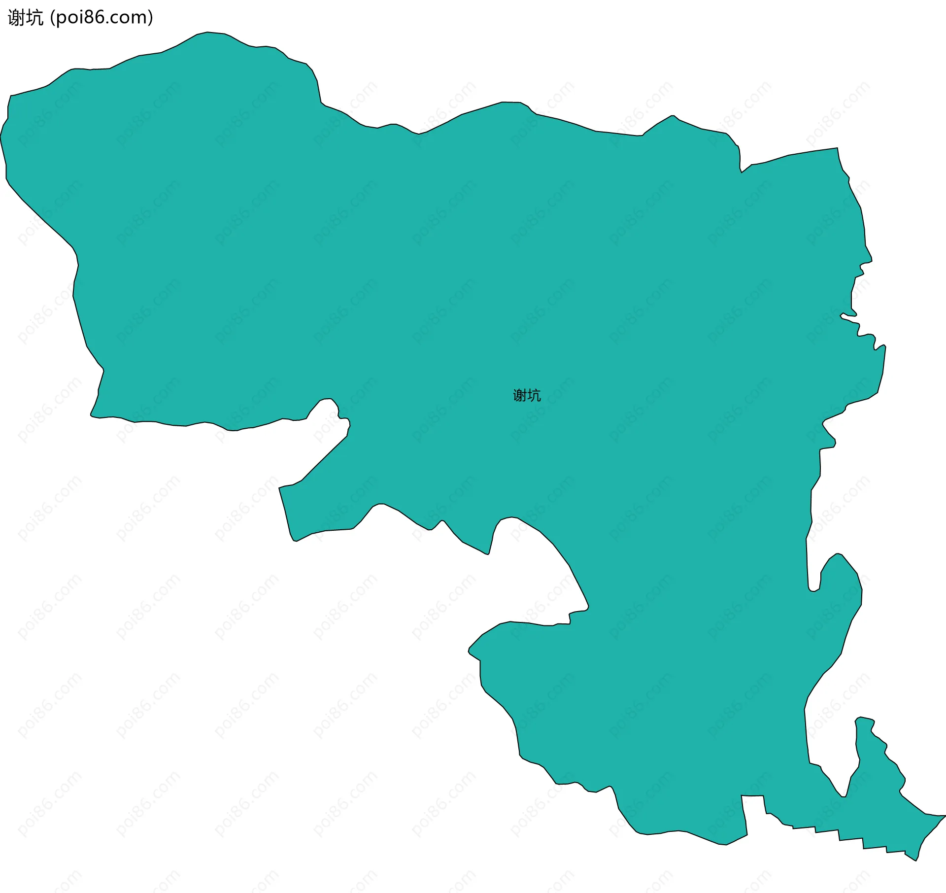 谢坑边界地图
