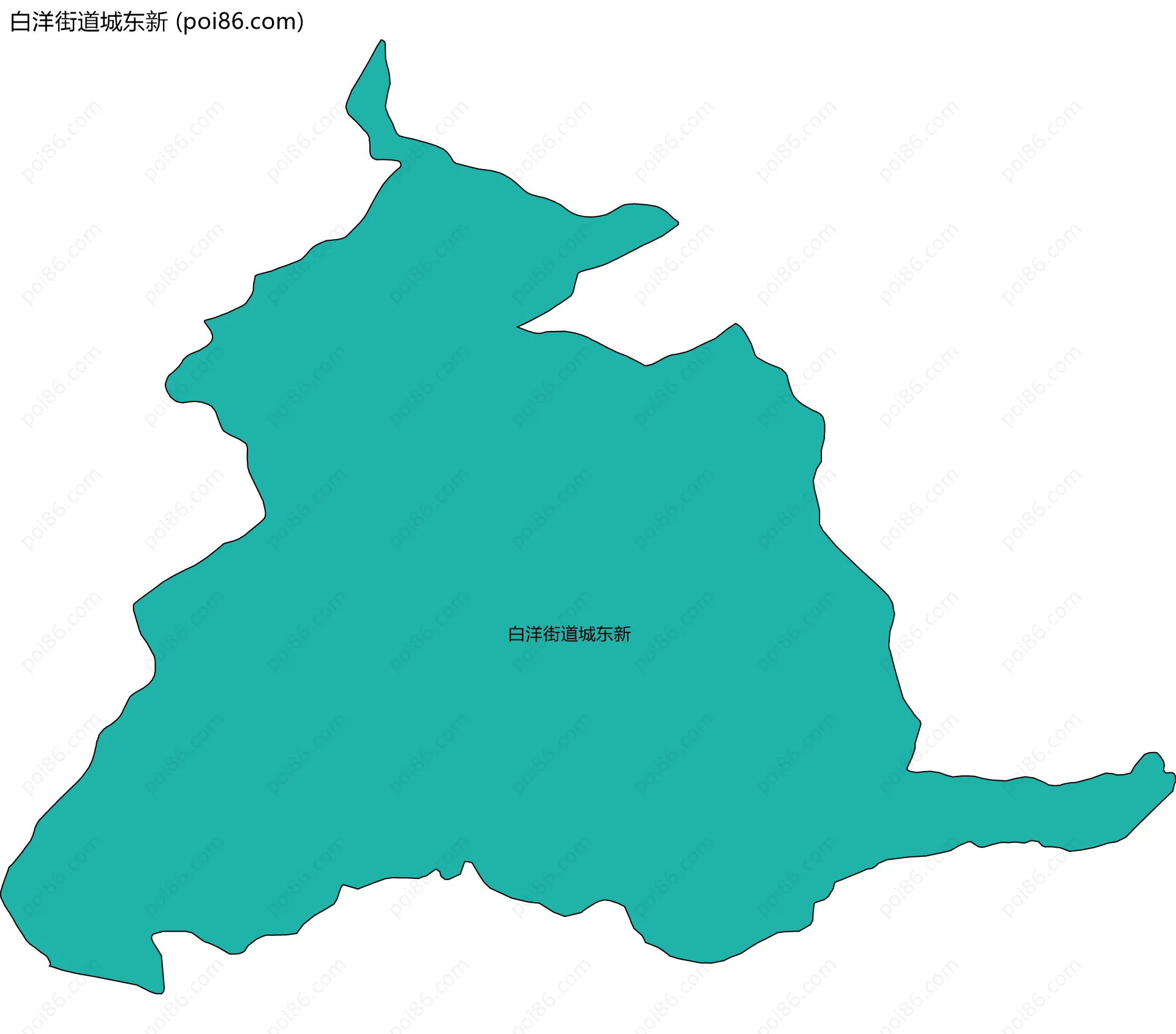 白洋街道城东新边界地图