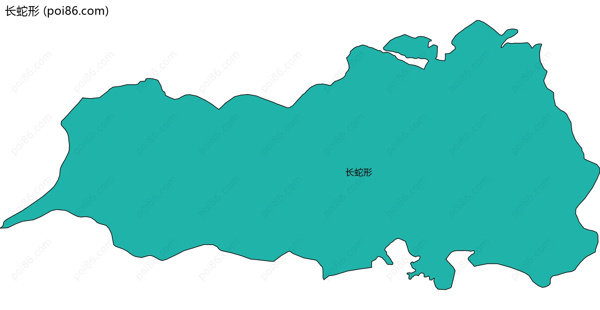 长蛇形边界地图