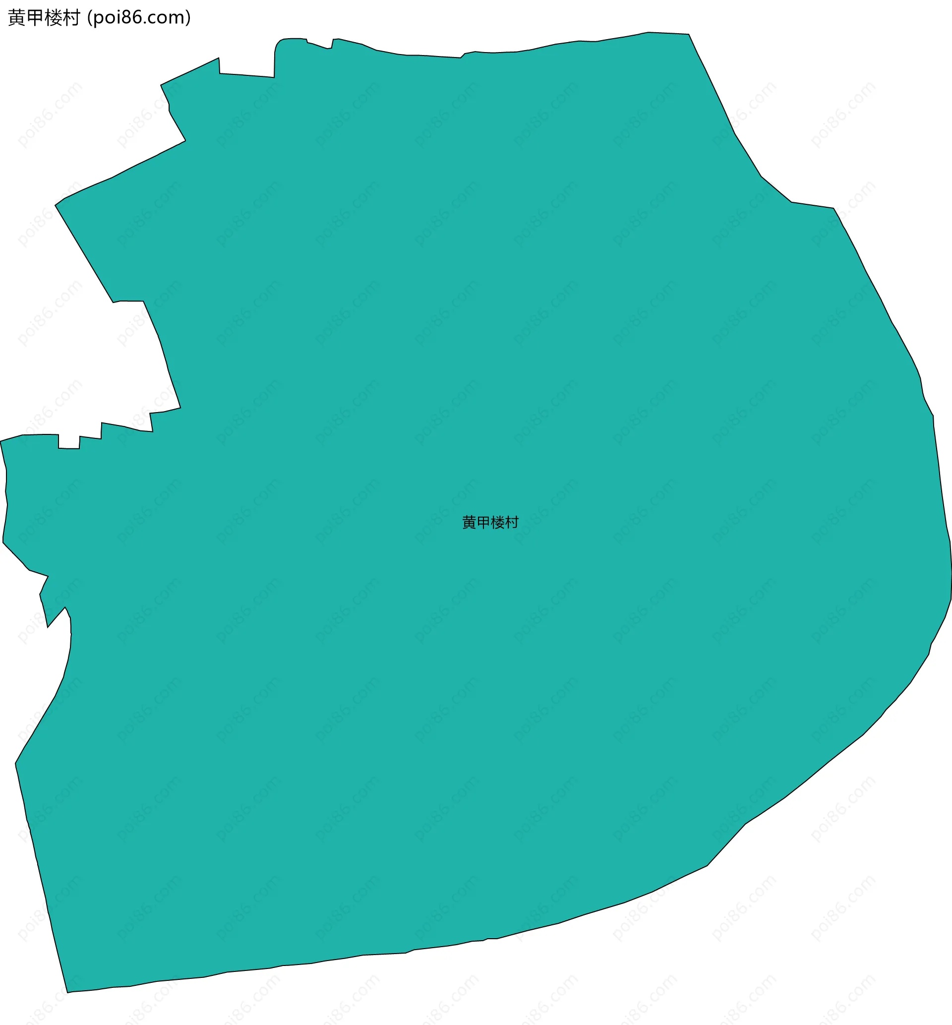 黄甲楼村边界地图