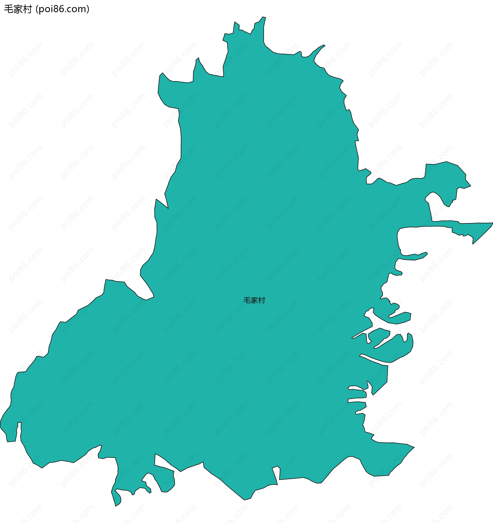 毛家村边界地图