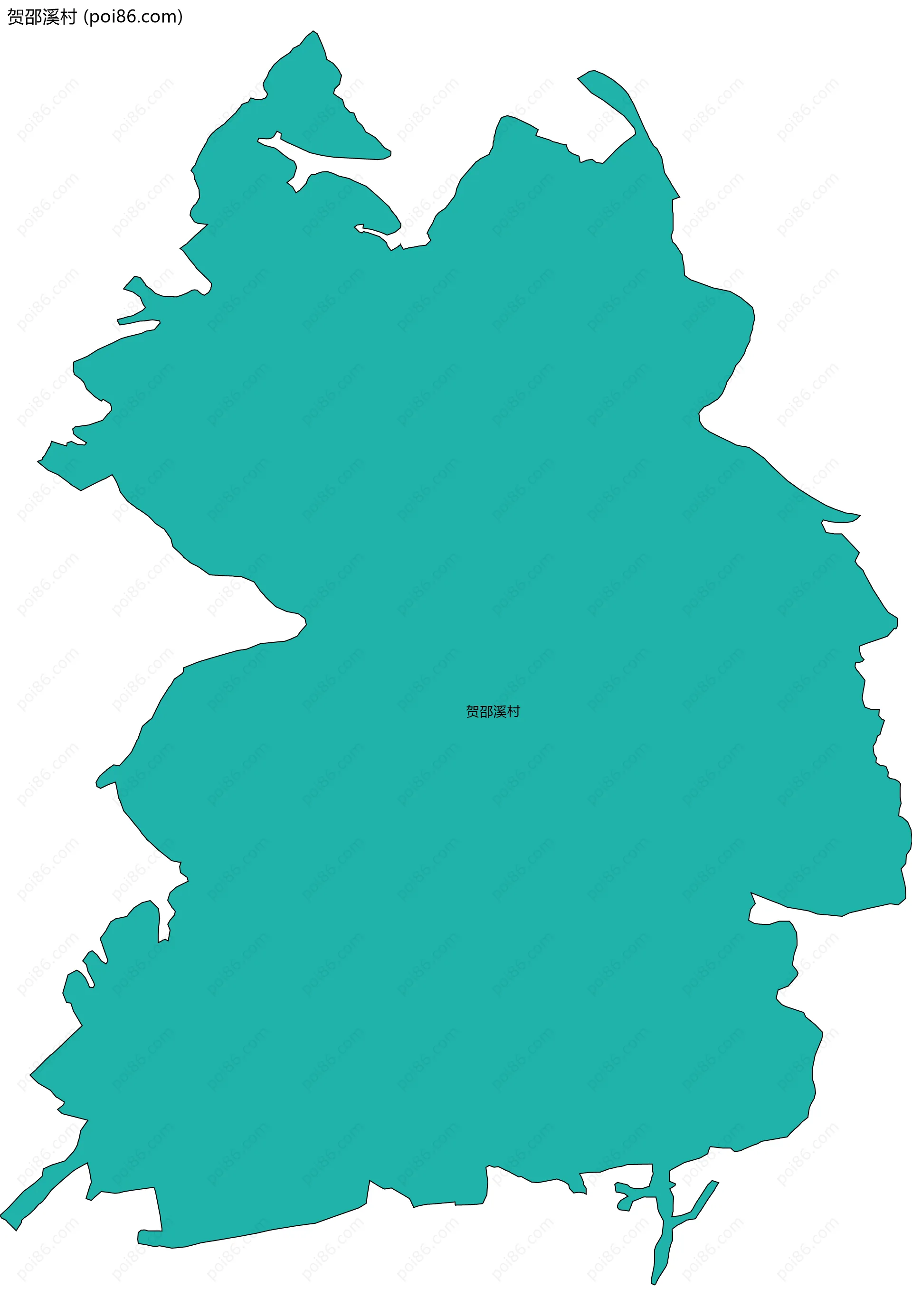 贺邵溪村边界地图