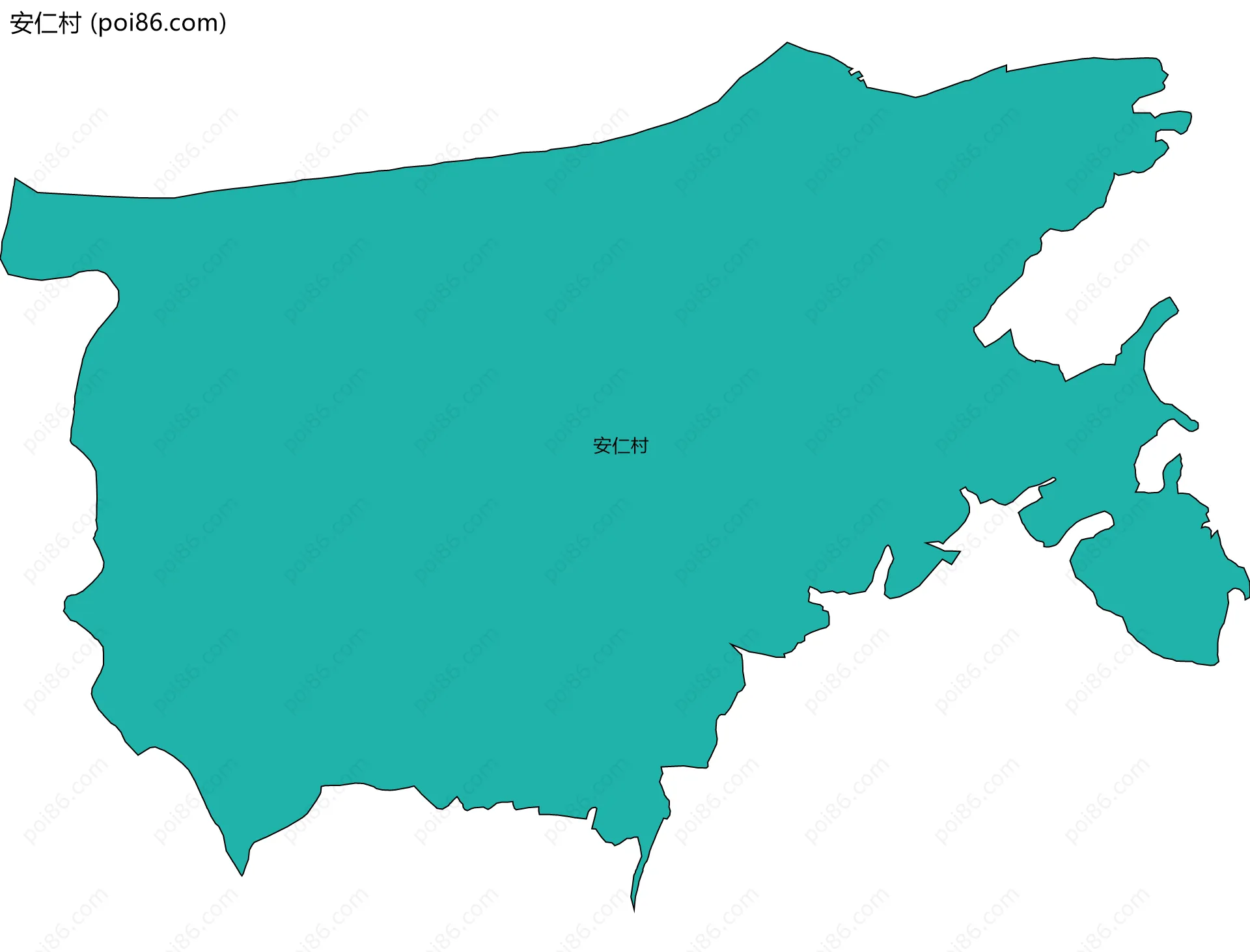 安仁村边界地图