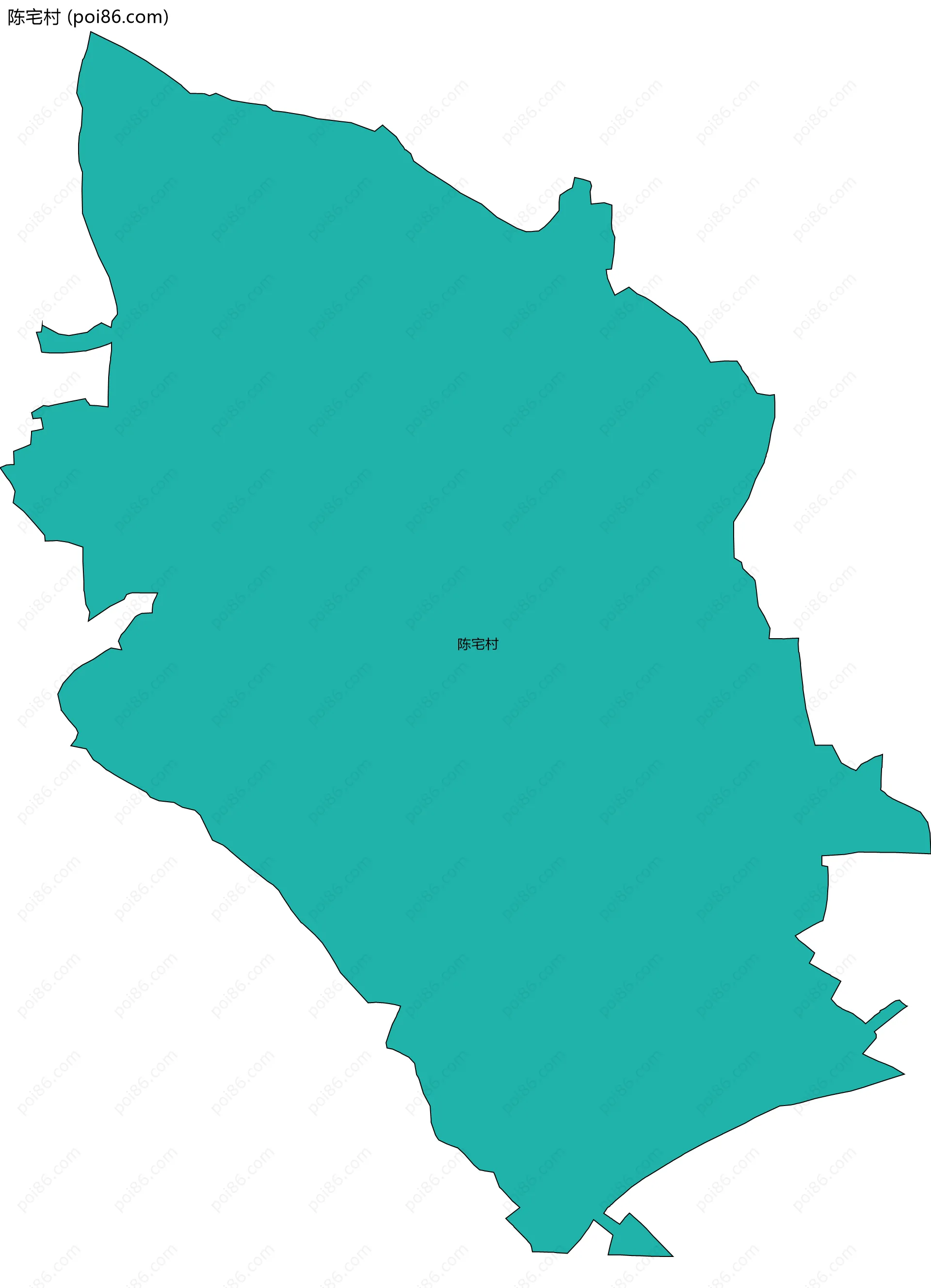 陈宅村边界地图