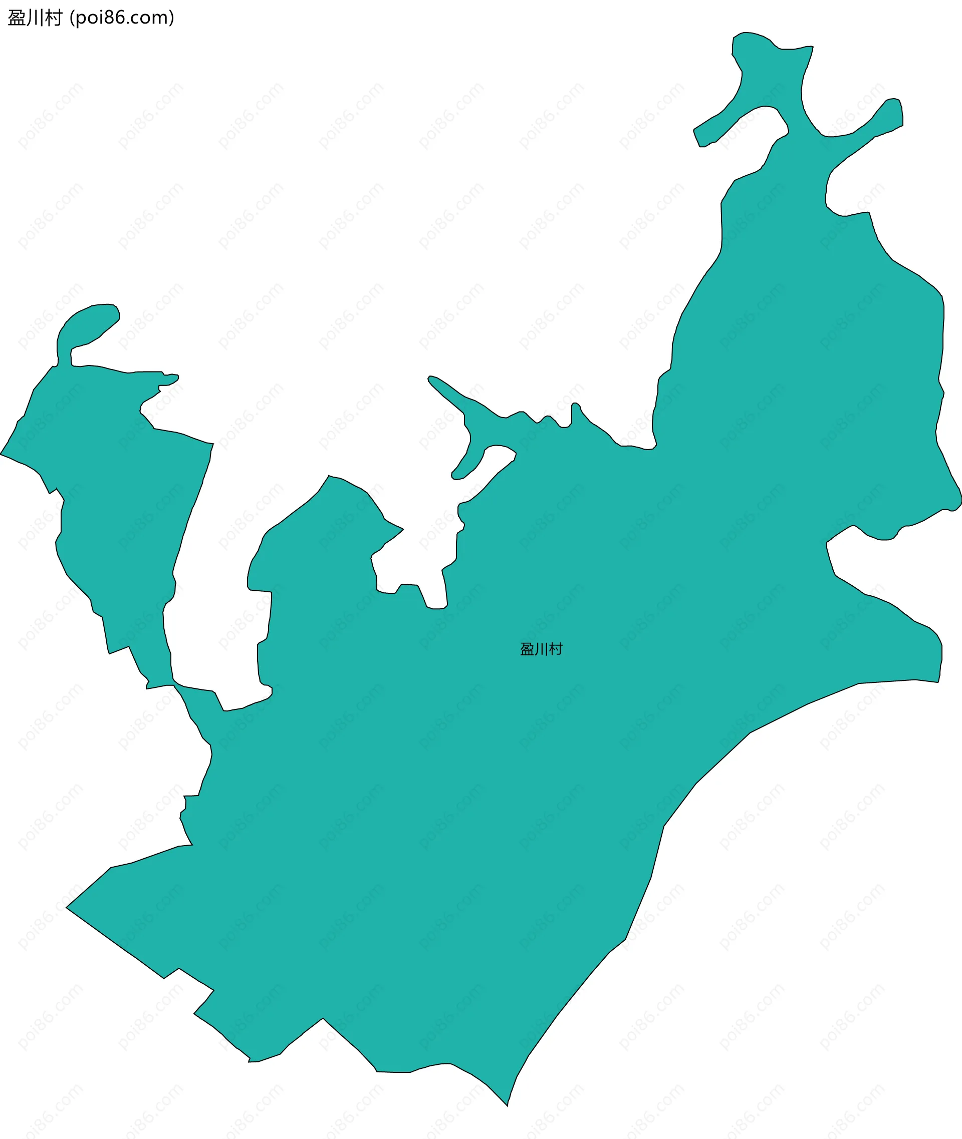 盈川村边界地图