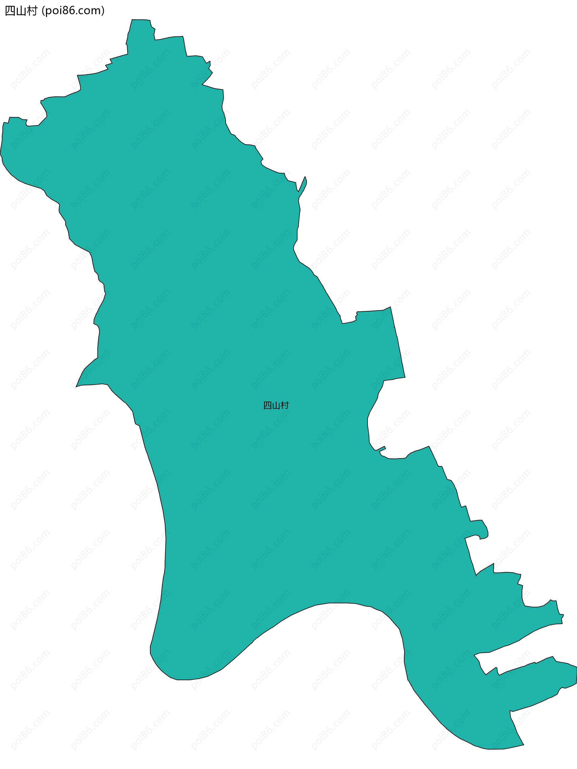 四山村边界地图