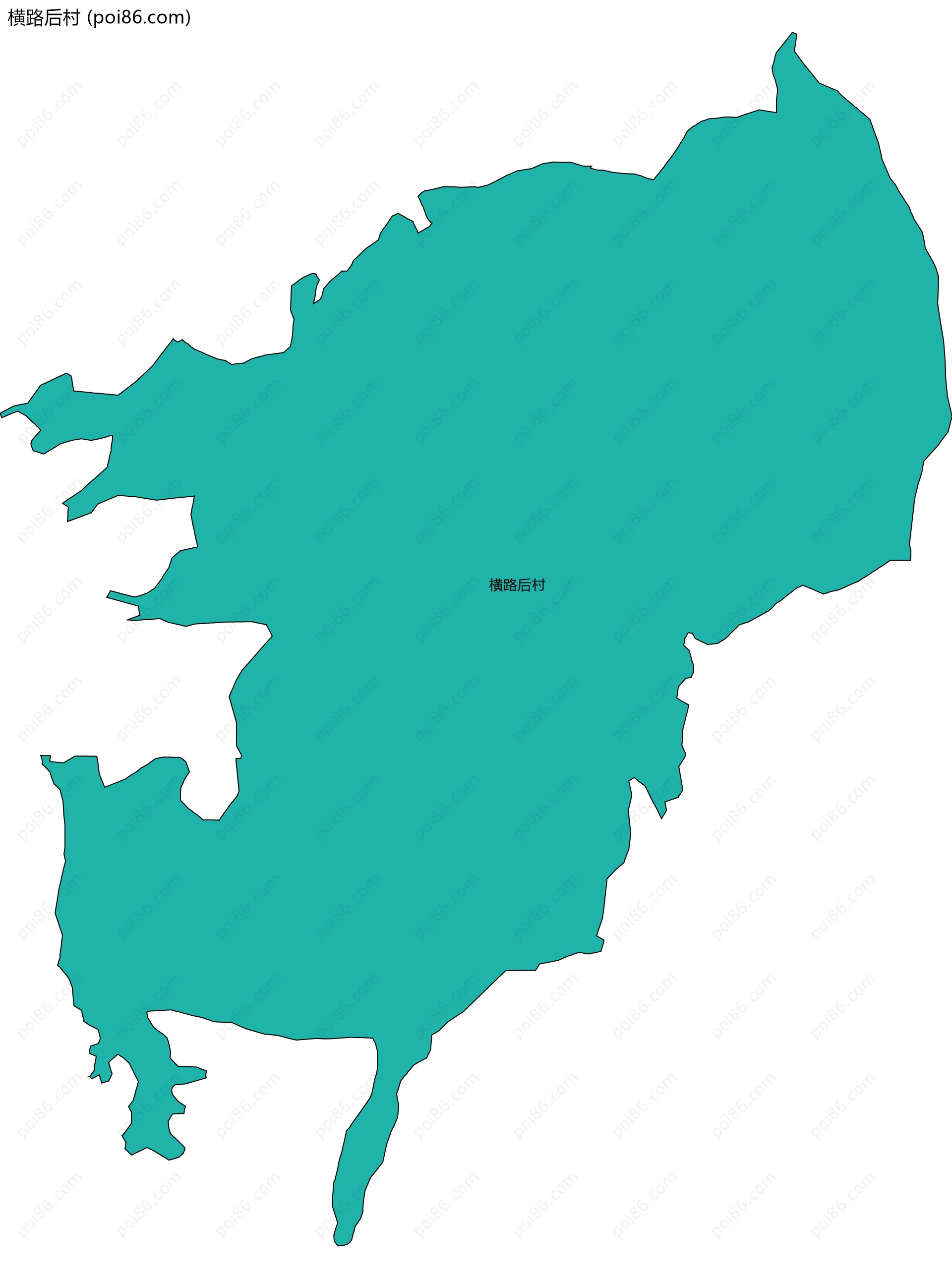 横路后村边界地图