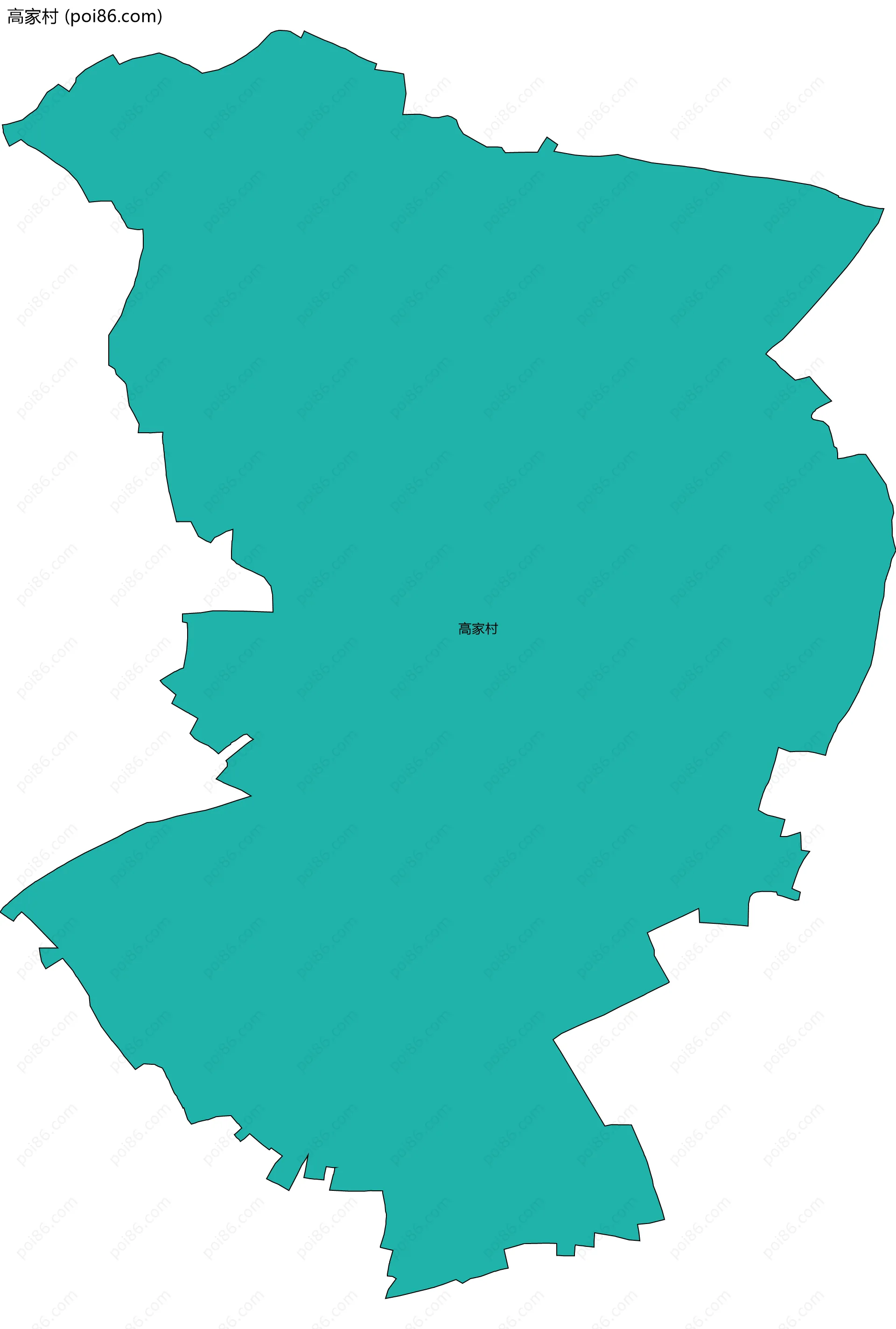 高家村边界地图