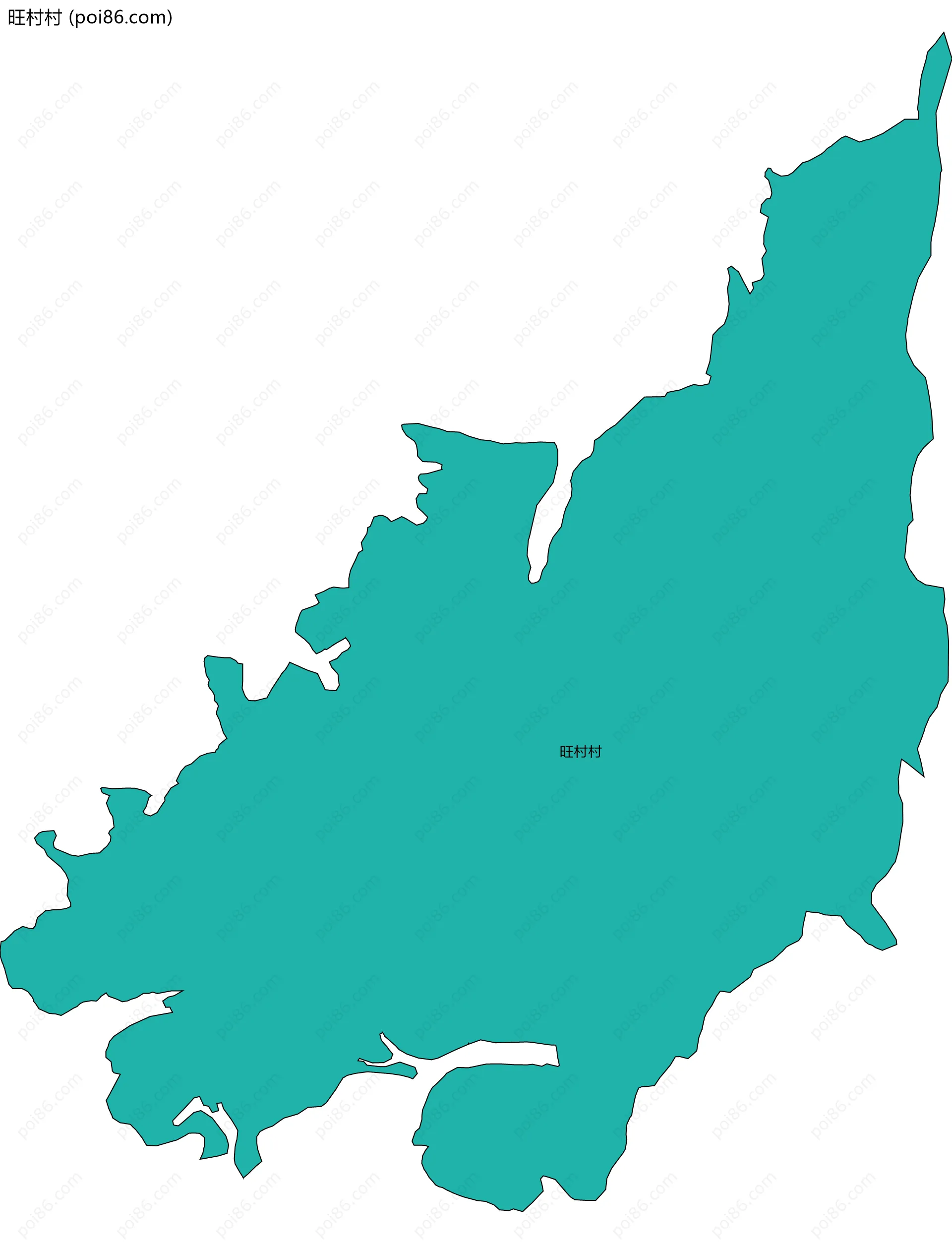 旺村村边界地图