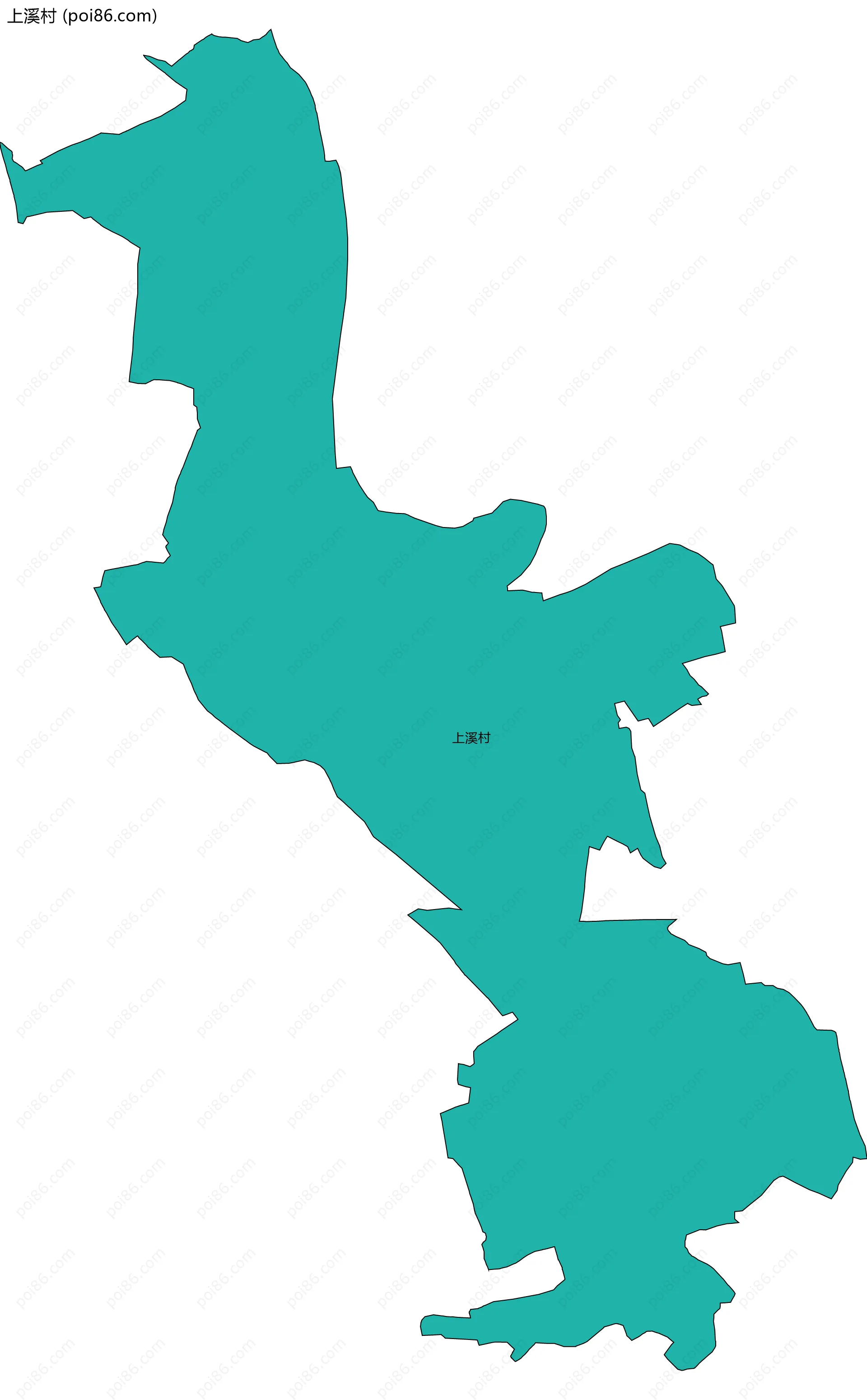 上溪村边界地图