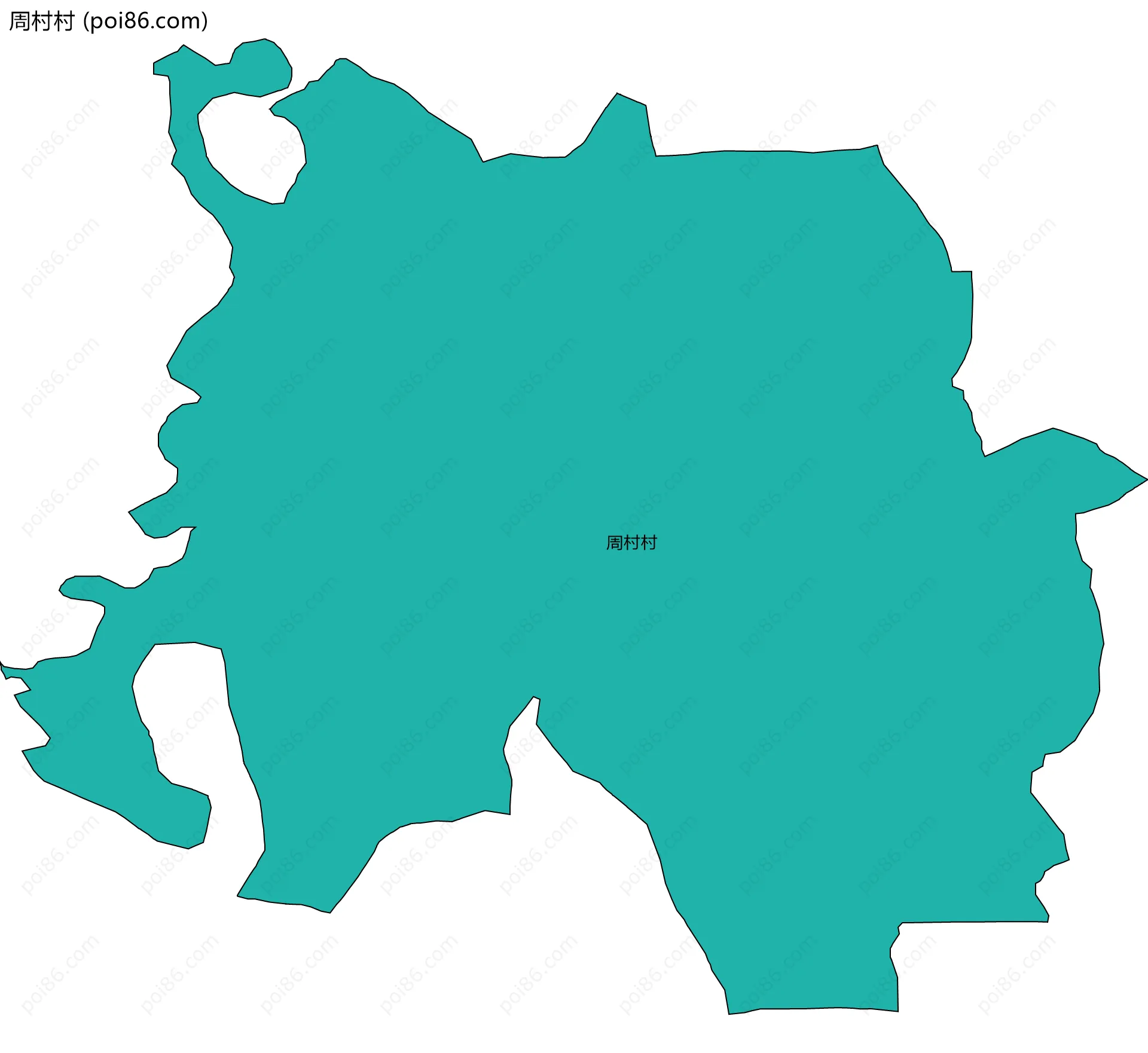 周村村边界地图