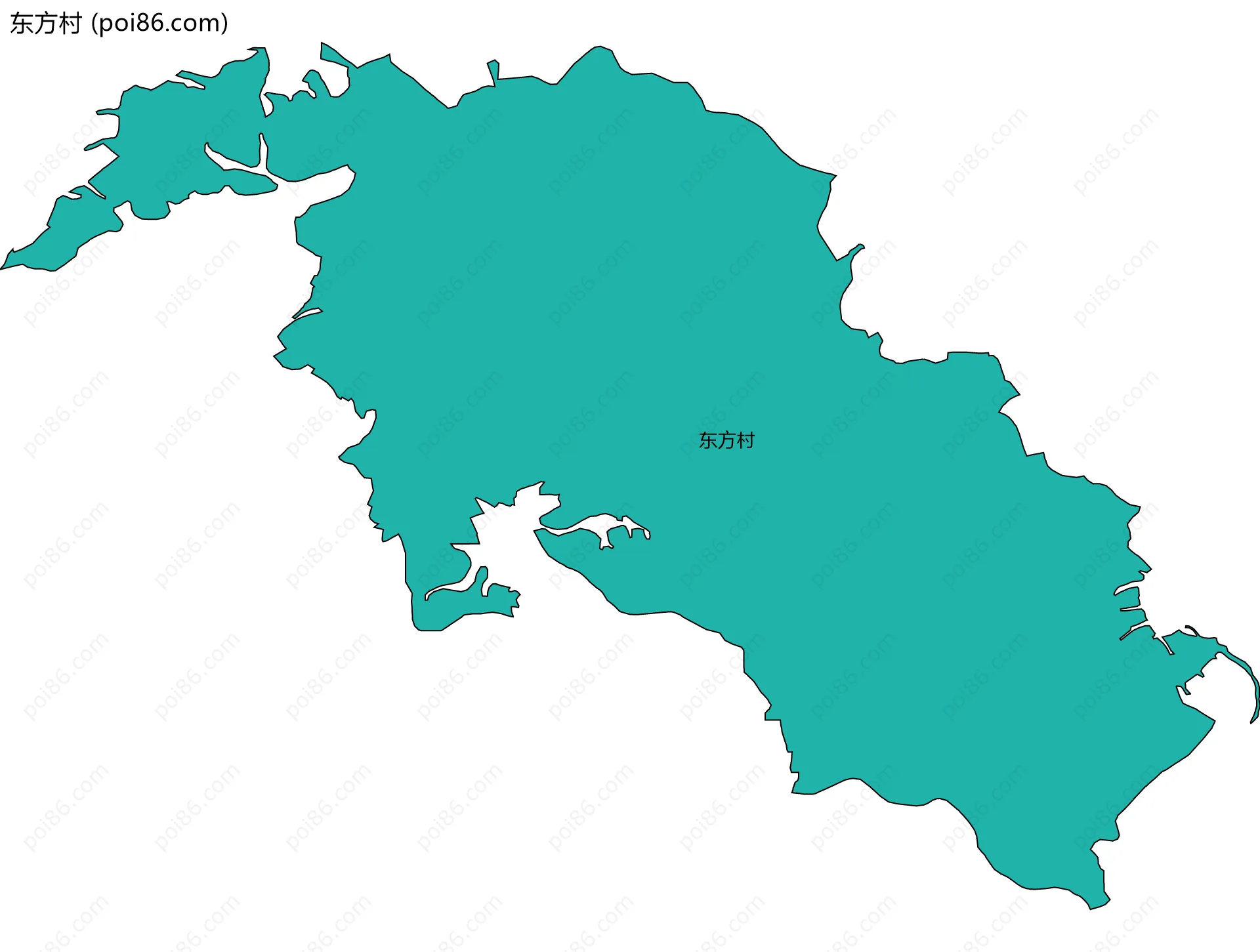 东方村边界地图