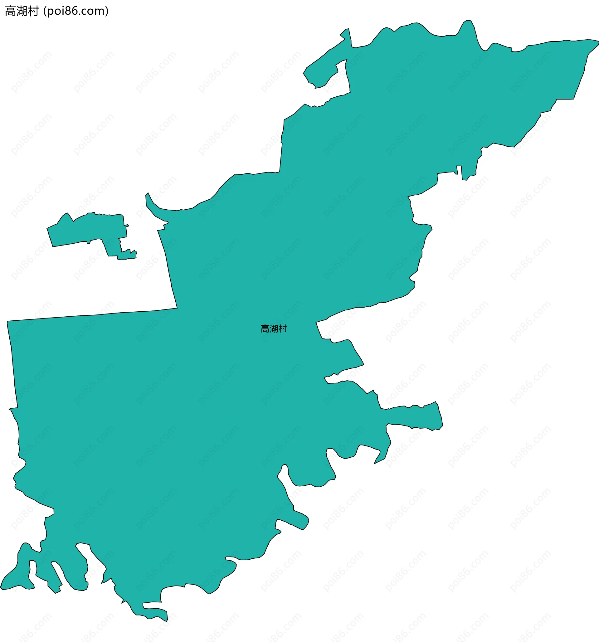 高湖村边界地图